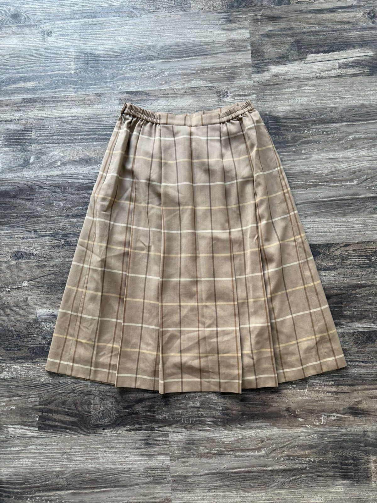 Burberry 1990's Burberry Check Long Pleated Skirt Size 26" / US 2 / IT 38 - 2 Thumbnail