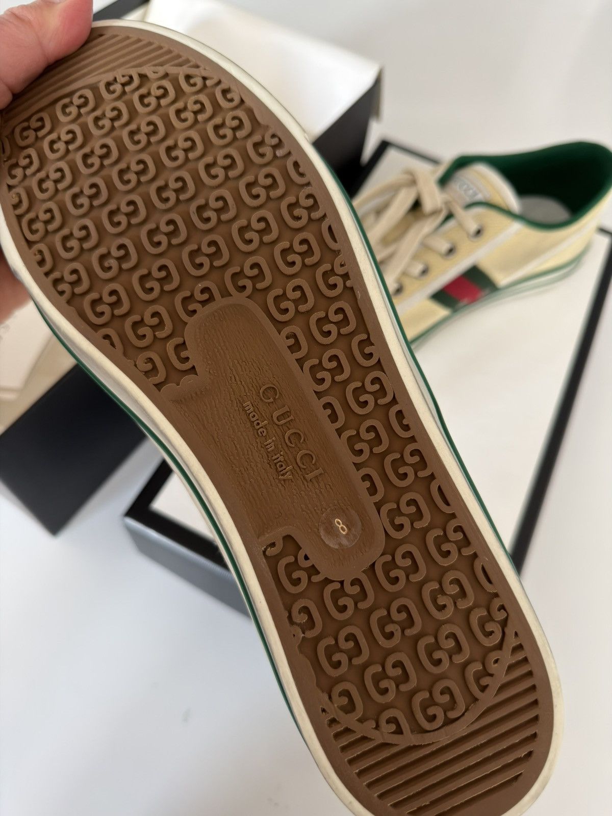 Gucci GUCCI Tennis 1977 distressed GG Canvas Web Mens Size 8 Size US 8 / EU 41 - 7 Thumbnail