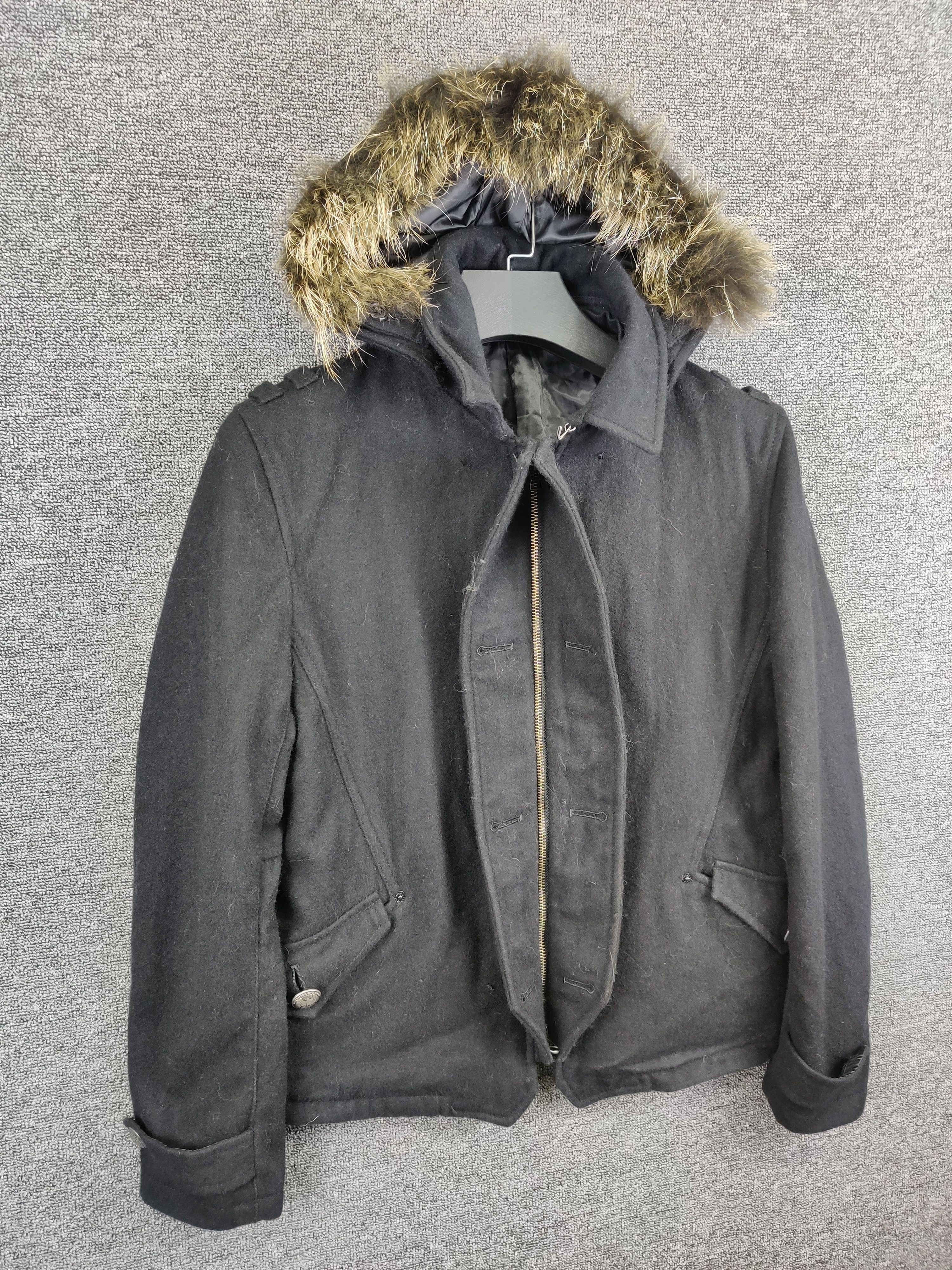PPFM Vintage PPFM Wool Fur Zip Up Hoodie Jacket Size US L / EU 52-54 / 3 - 5 Thumbnail