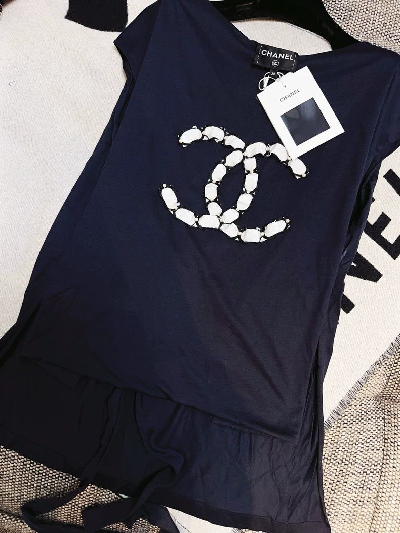 Chanel Chanel 21c early spring dark blue sleeveless large double Size XS / US 0-2 / IT 36-38 - 4 Thumbnail