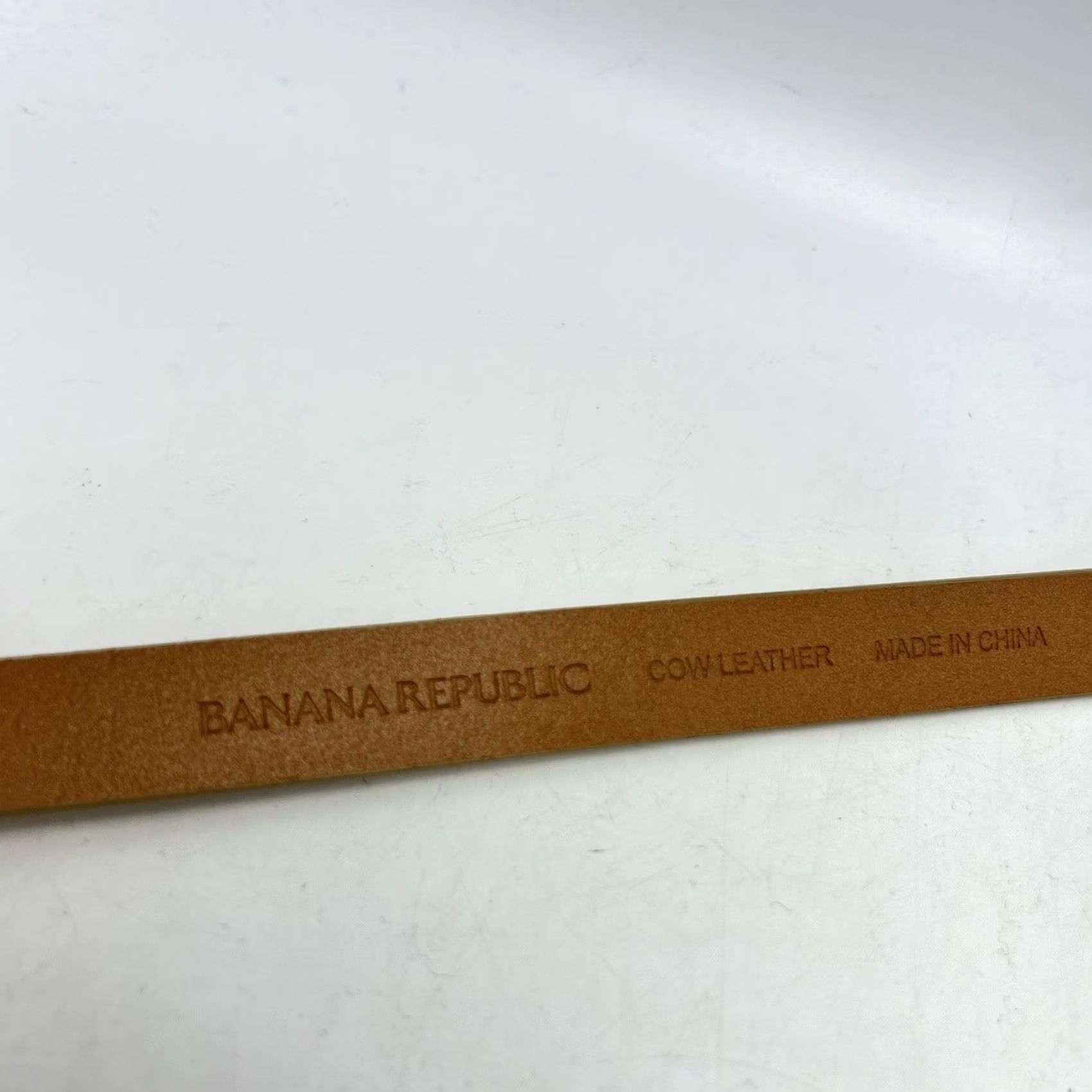 Banana Republic Banana Republic Belt Women M Beige Skinny Suede Leather Cow Buckle Regular 3/4" Width Size ONE SIZE - 6 Thumbnail