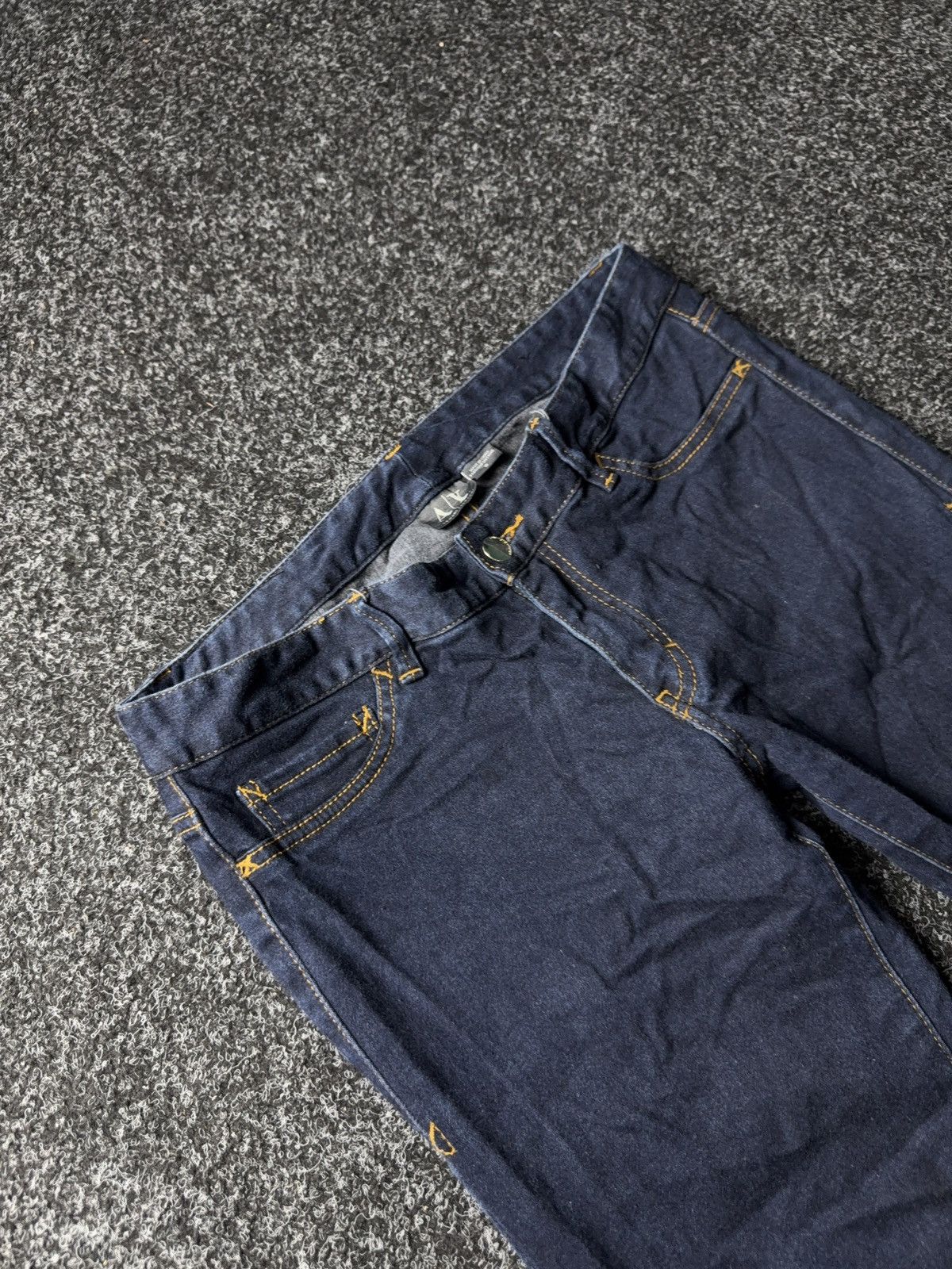 Armani Exchange Luxury Y2K Armani Exchange Slim Fit Dark Blue Stretch Jeans Size 30" / US 8 / IT 44 - 6 Thumbnail