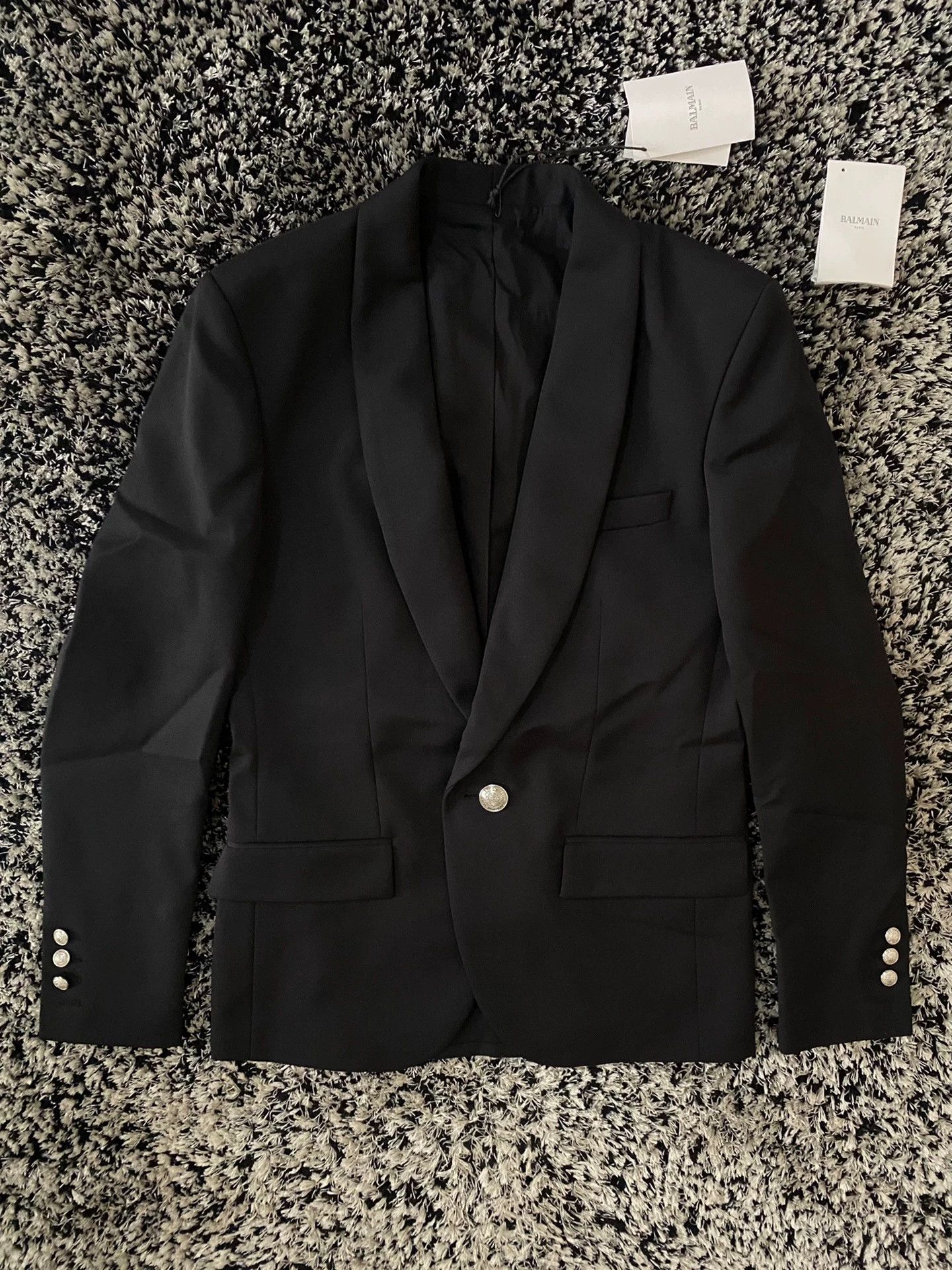 Balmain Balmain Men's silver buckle single western suit Size US S / EU 44-46 / 1 - 1 Thumbnail