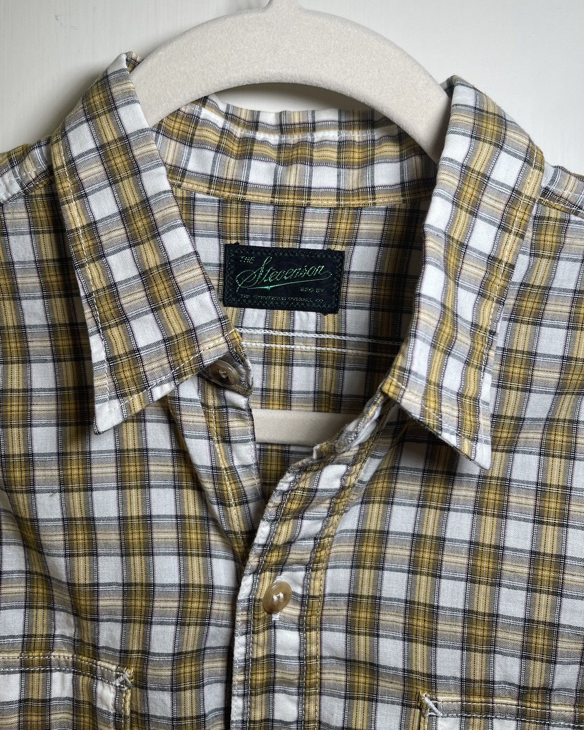 Stevenson Overall Co. Stevenson Overall Co Checker Plaid Shirt - Medium - Yellow Size US M / EU 48-50 / 2 - 4 Thumbnail