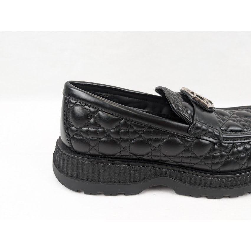 Dior o1rshd1 Buffalo Loafers Cannage Leather in Black Size US 11 / EU 44 - 4 Thumbnail