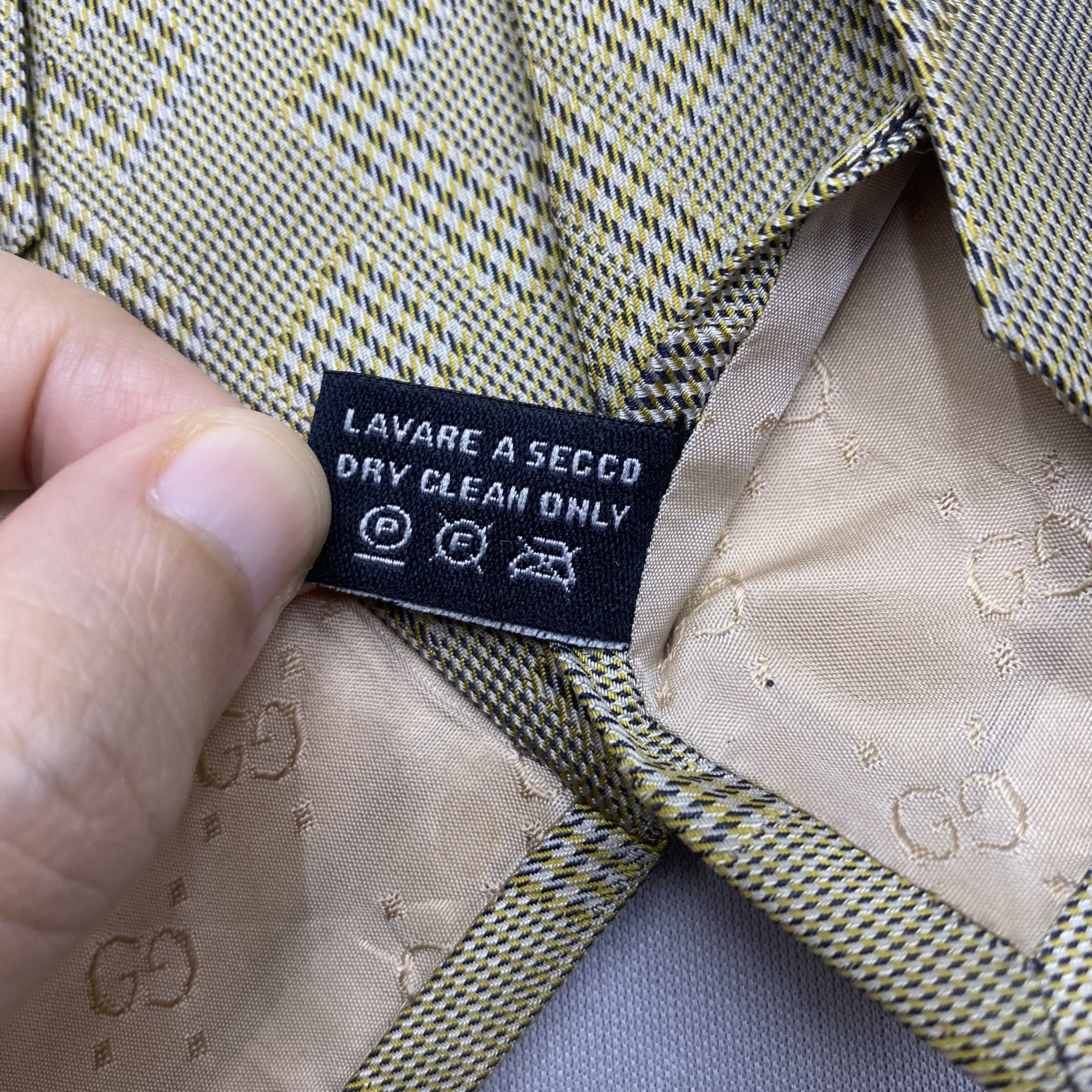 Japanese Brand Vintage Gucci SILK Necktie Cravate Pure Silk Neck Tie Size ONE SIZE - 7 Thumbnail
