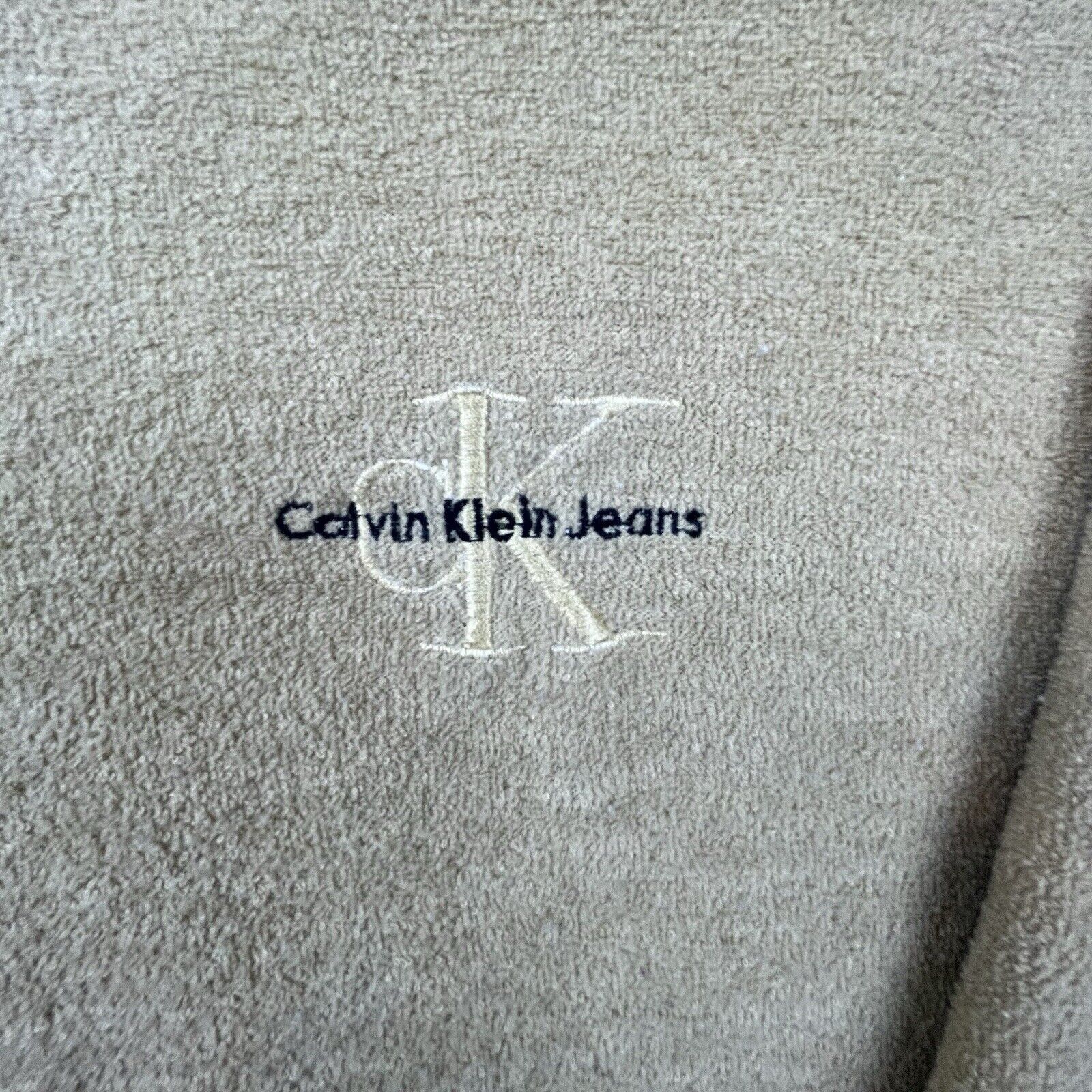 Calvin Klein Vintage Calvin Klein Sweatshirt Womens Large Tan Terrycloth Size L / US 10 / IT 46 - 7 Thumbnail