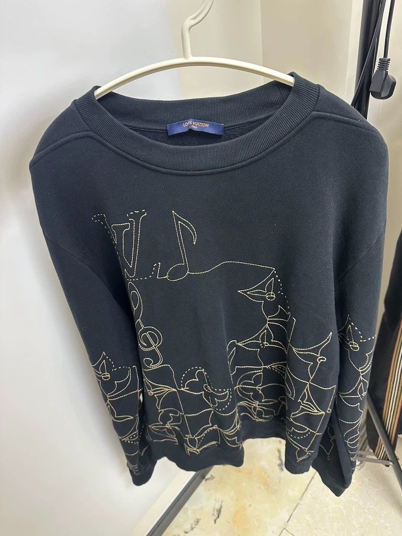 Louis Vuitton Louis Vuitton full print of musical notes sweatshirt Size US XL / EU 56 / 4 - 1 Thumbnail