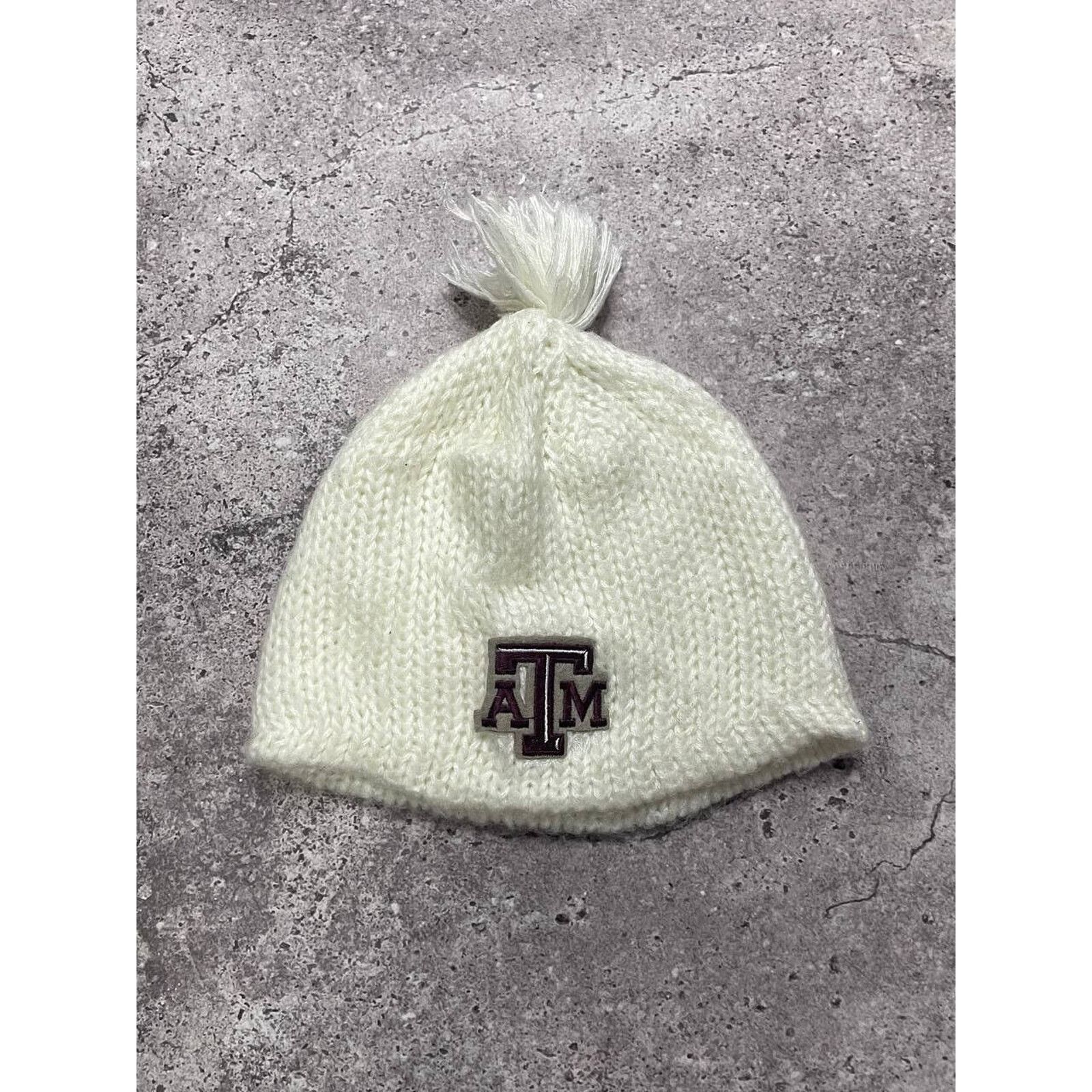 Adidas × Vintage Vintage Adidas x Texas A&M White Knit Beanie Hat One Size Size ONE SIZE - 1 Thumbnail