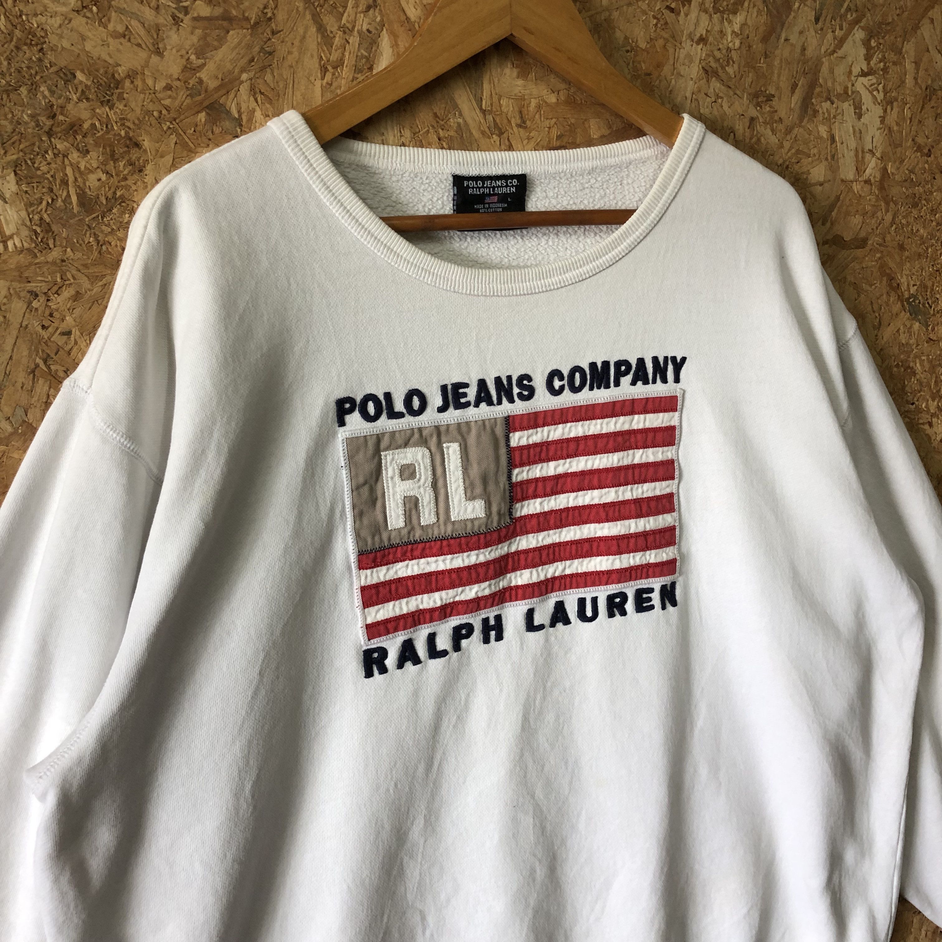 Polo Ralph Lauren Vintage Ralph Lauren Polo Jeans Company Sweatshirt Size L Size US L / EU 52-54 / 3 - 3 Thumbnail