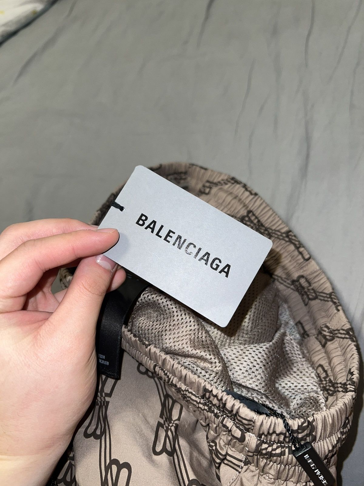 Balenciaga Balenciaga Monogram Logo Beige Track Pants Size US 32 / EU 48 - 7 Thumbnail