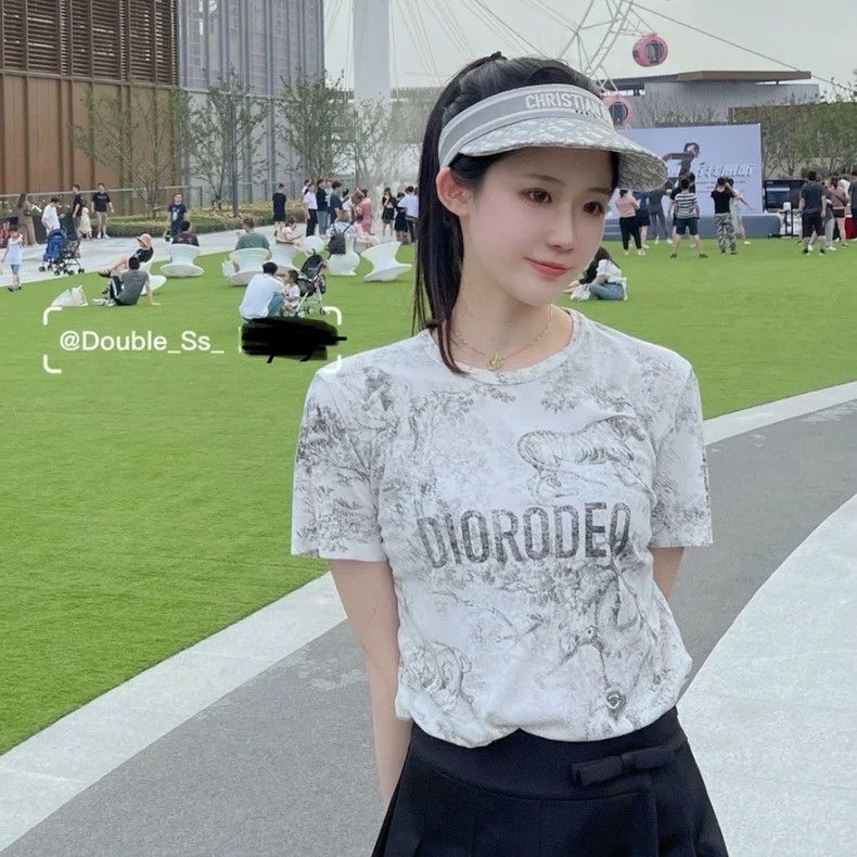 Dior Dior White zoo full-print short sleeves Size S / US 4 / IT 40 - 8 Thumbnail