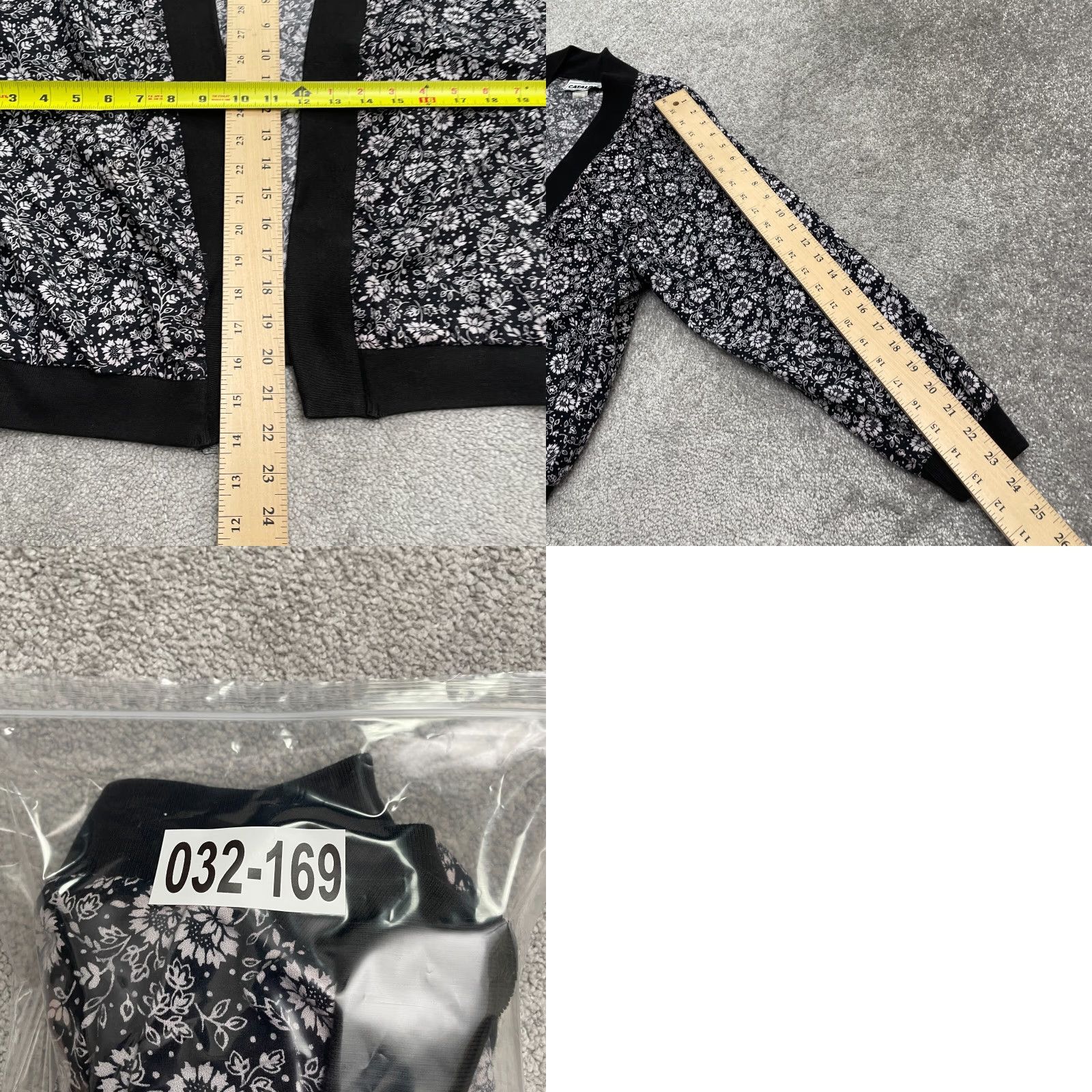 Catalina Catalina Open Cardigan Sweatshirt Womens 8 Black Floral Casual Outdoor Cardigan Shoes? Size M / US 6-8 / IT 42-44 - 8 Thumbnail