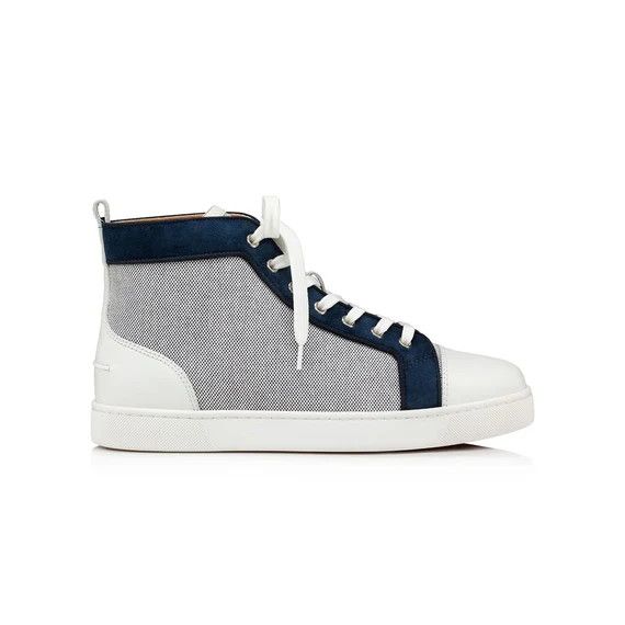 Christian Louboutin o1s1wg110924 Louis Orlato Flat High Sneaker in Blue Size US 9 / EU 42 - 2 Thumbnail