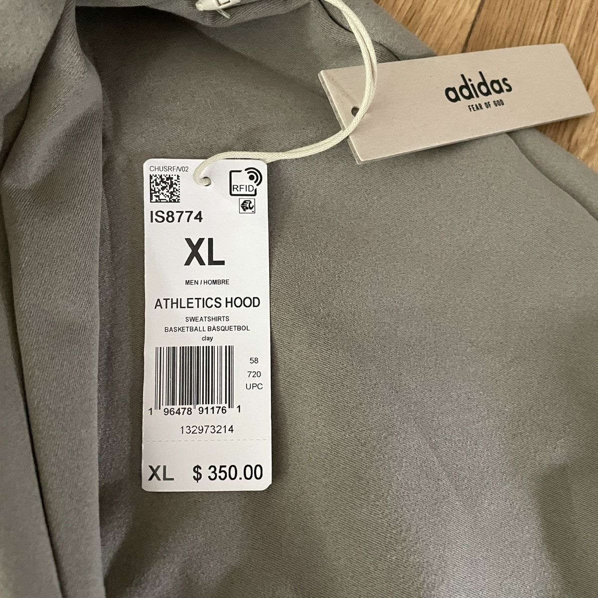 Fear of God Adidas Fear of God Athletics Suede Fleece Hoodie in Clay Size US XL / EU 56 / 4 - 6 Thumbnail