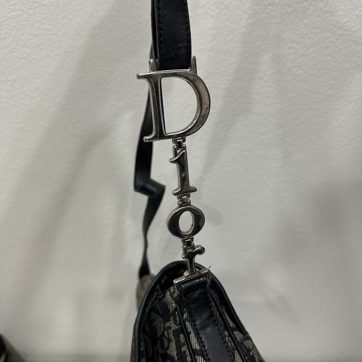 Dior CHRISTIAN DIOR OBLIQUE CANVAS MESSENGER CD BIG LOGO BAG Size ONE SIZE - 9 Thumbnail