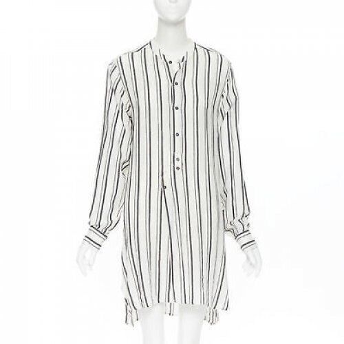 Isabel Marant ISABEL MARANT viscose cotton blend grey beige stripe tunic casual dress Fr38 Size S / US 4 / IT 40 - 1 Thumbnail