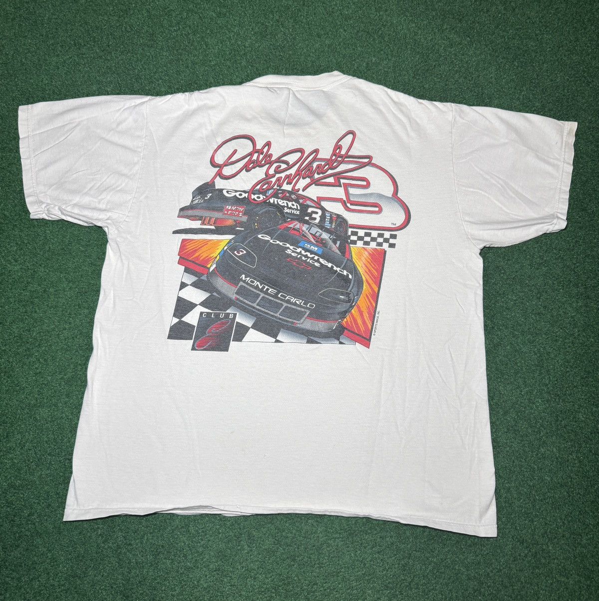 Vintage Vintage 90s Dale Earnhardt Fan Club Nascar Racing T Shirt Size US XL / EU 56 / 4 - 1 Thumbnail