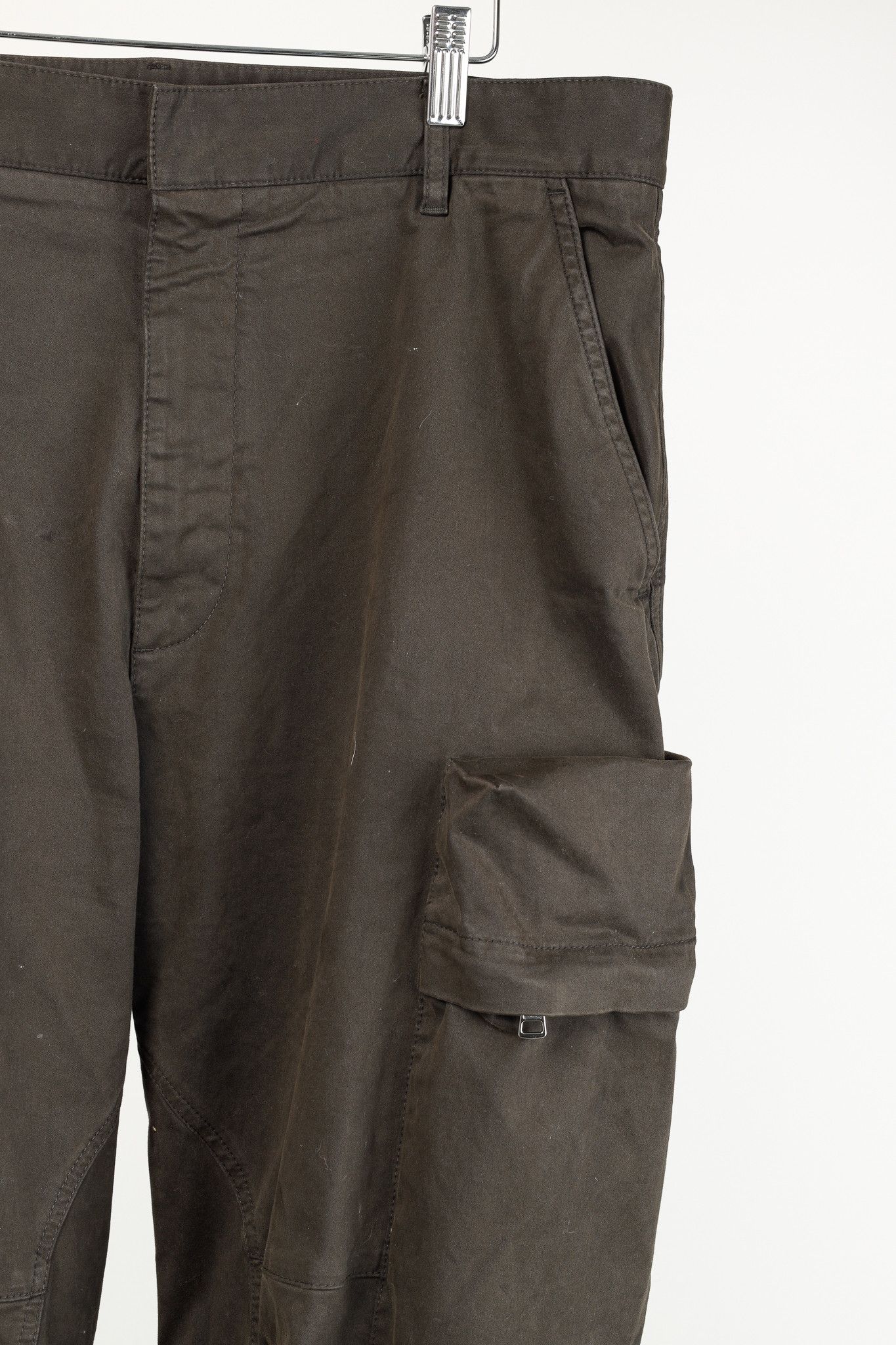 Moncler Moncler Military Khaki Wide-Leg Stretch-Cotton Cargo pant Size US 34 / EU 50 - 5 Thumbnail