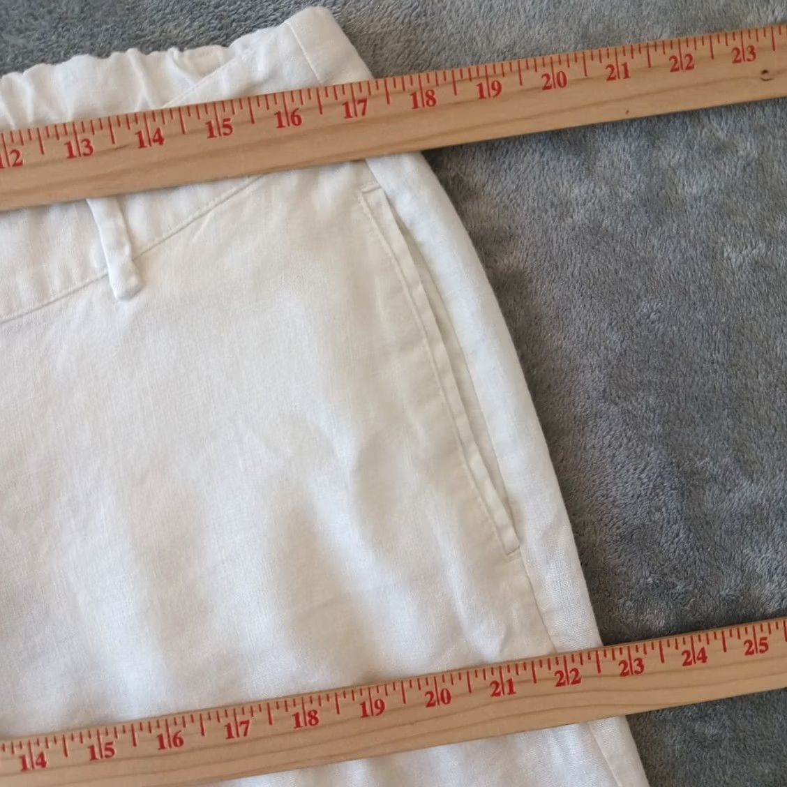 Banana Republic Banana Republic Pants Wide-Leg Linen White Ankle Womens Large Pockets 34x30 Size 36" / US 14 / IT 50 - 3 Thumbnail