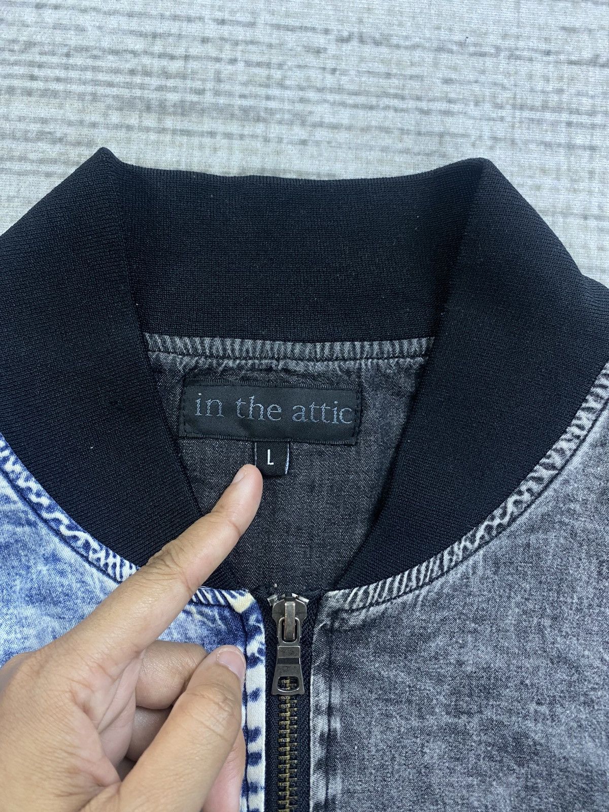 In The Attic × Vintage Rare Vintage In The Attic Two Colour Denim Zipper Jacket Size US M / EU 48-50 / 2 - 9 Thumbnail