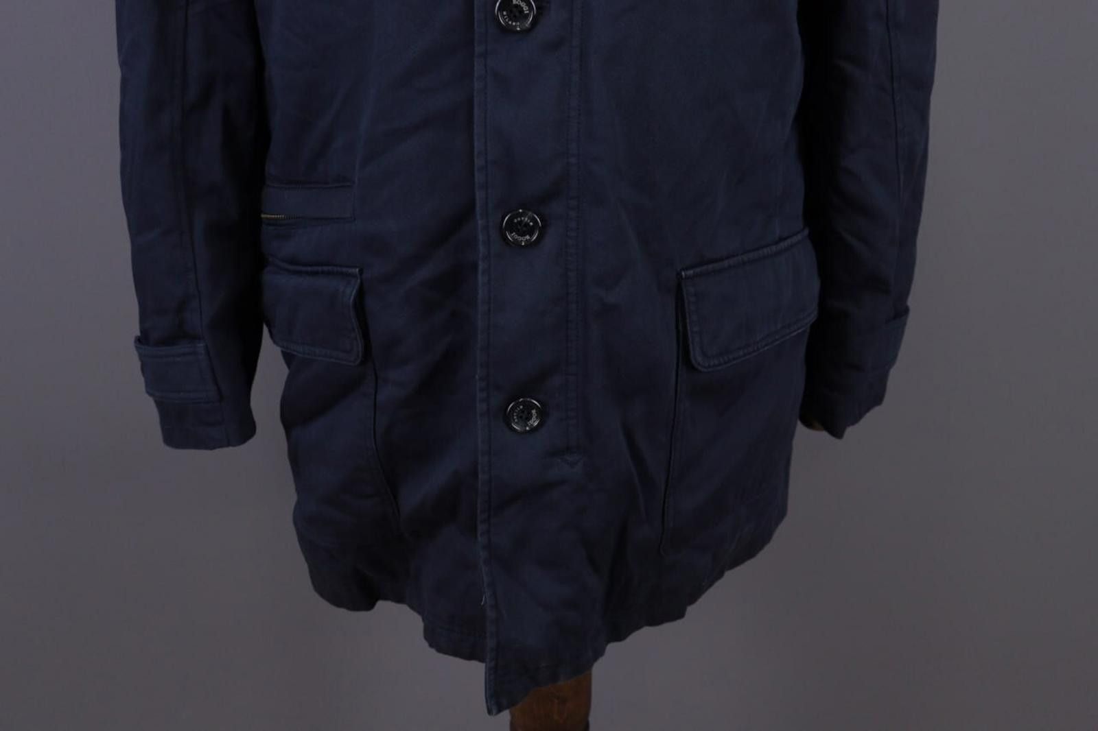 Designer Boggi Milano Blue Button Down Wool Coat Jacket Size 54 Size US M / EU 48-50 / 2 - 3 Thumbnail