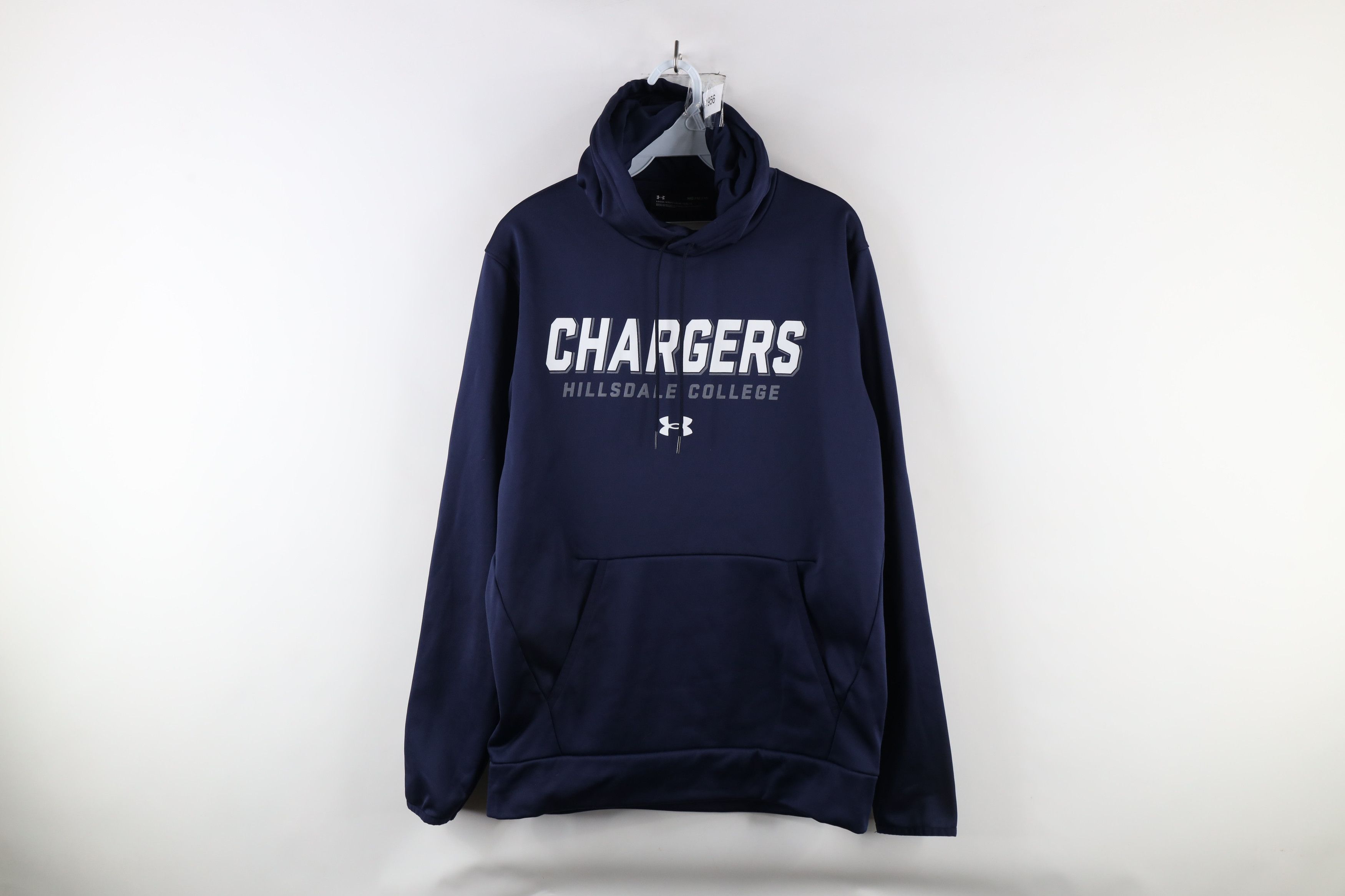 Under Armour × Vintage Under Armour Out Hillsdale College Hoodie Sweatshirt Blue Size US M / EU 48-50 / 2 - 1 Thumbnail