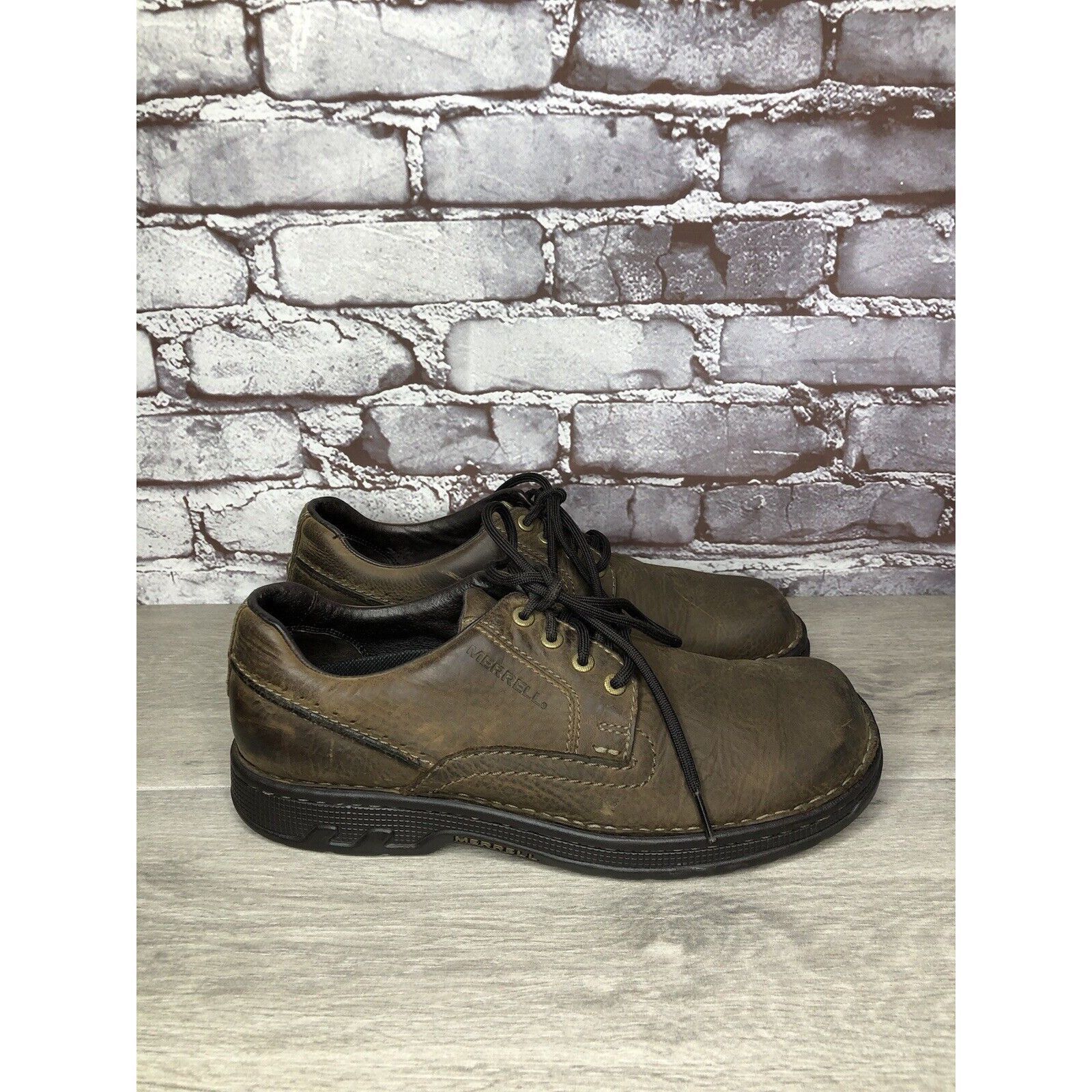 Merrell Merrell Brown Leather World Rambler Lace Up Casual Shoes Men Size US 9 / EU 42 - 3 Thumbnail