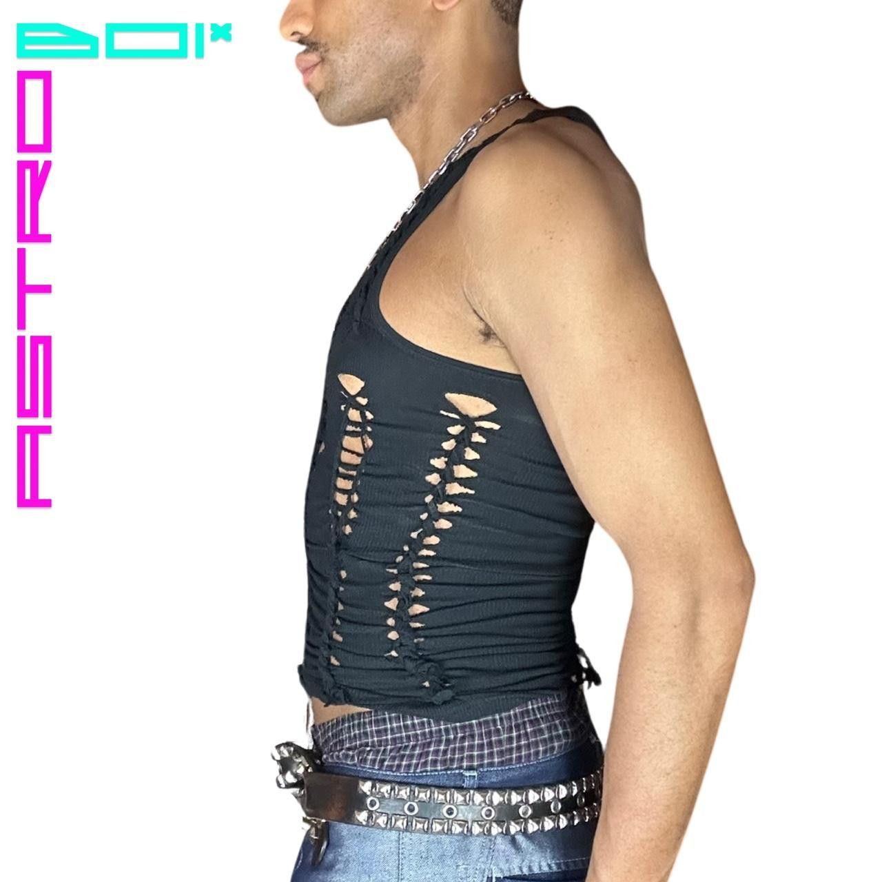 Gildan ASTROBOI* CROSSROADS BLACK BRAIDED RAVE TANK TOP MEDIUM Size US M / EU 48-50 / 2 - 4 Thumbnail