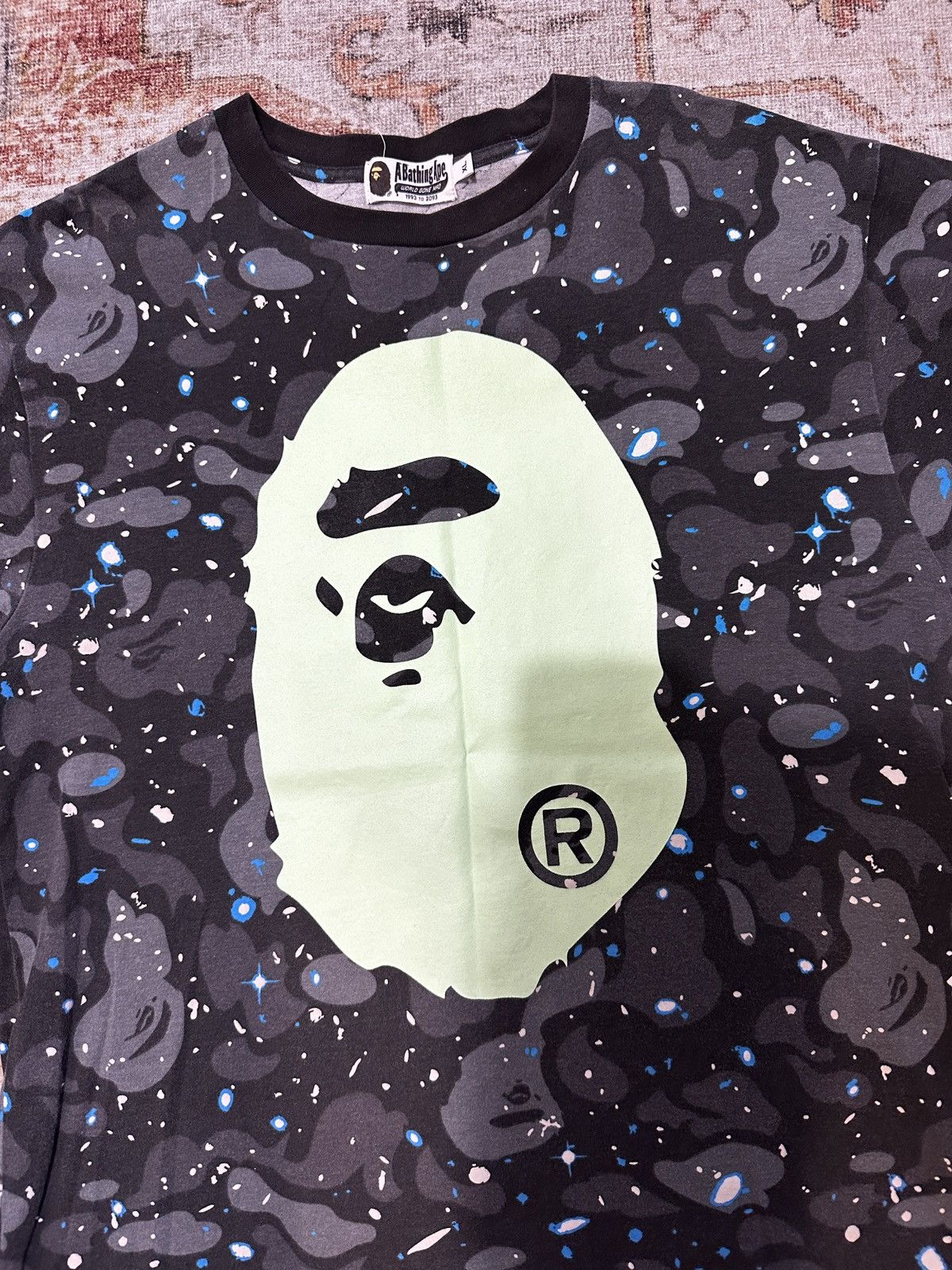 Bape Bathing Ape Galaxy Glow in Dark T-shirt Size US XL / EU 56 / 4 - 3 Thumbnail