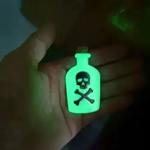 Other Acrylic Luminous Poison Bottle Brooch Pin Size ONE SIZE - 1 Thumbnail