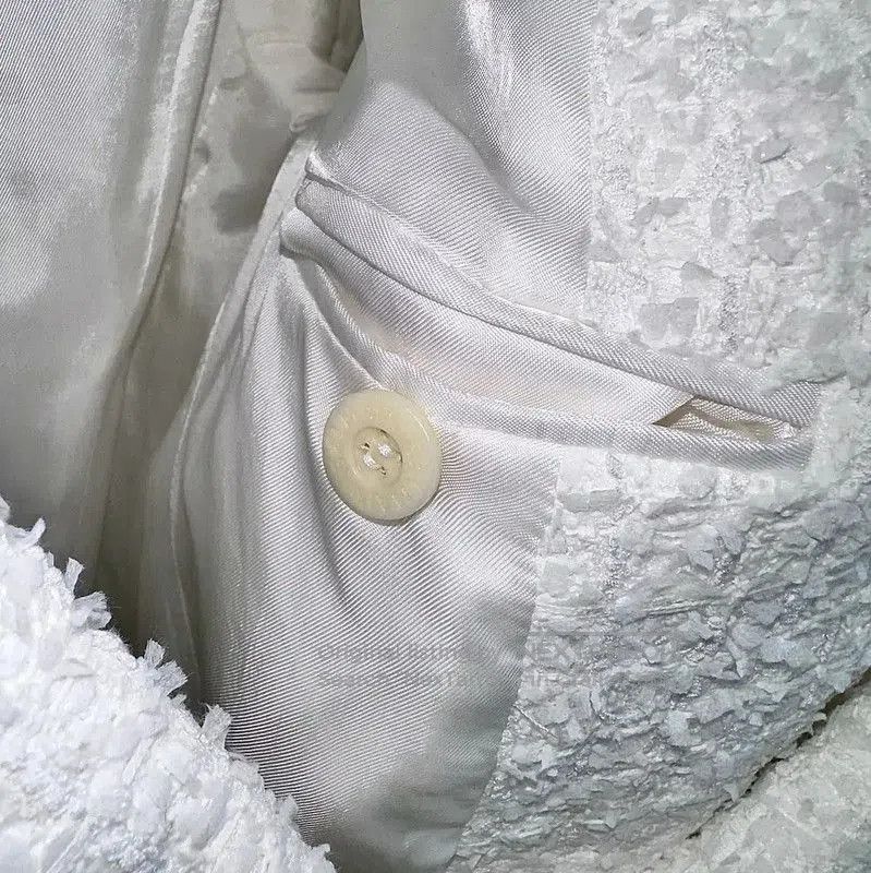 Balmain Balmain White Cotton Blend Ladies Coat . Size S / US 4 / IT 40 - 6 Thumbnail