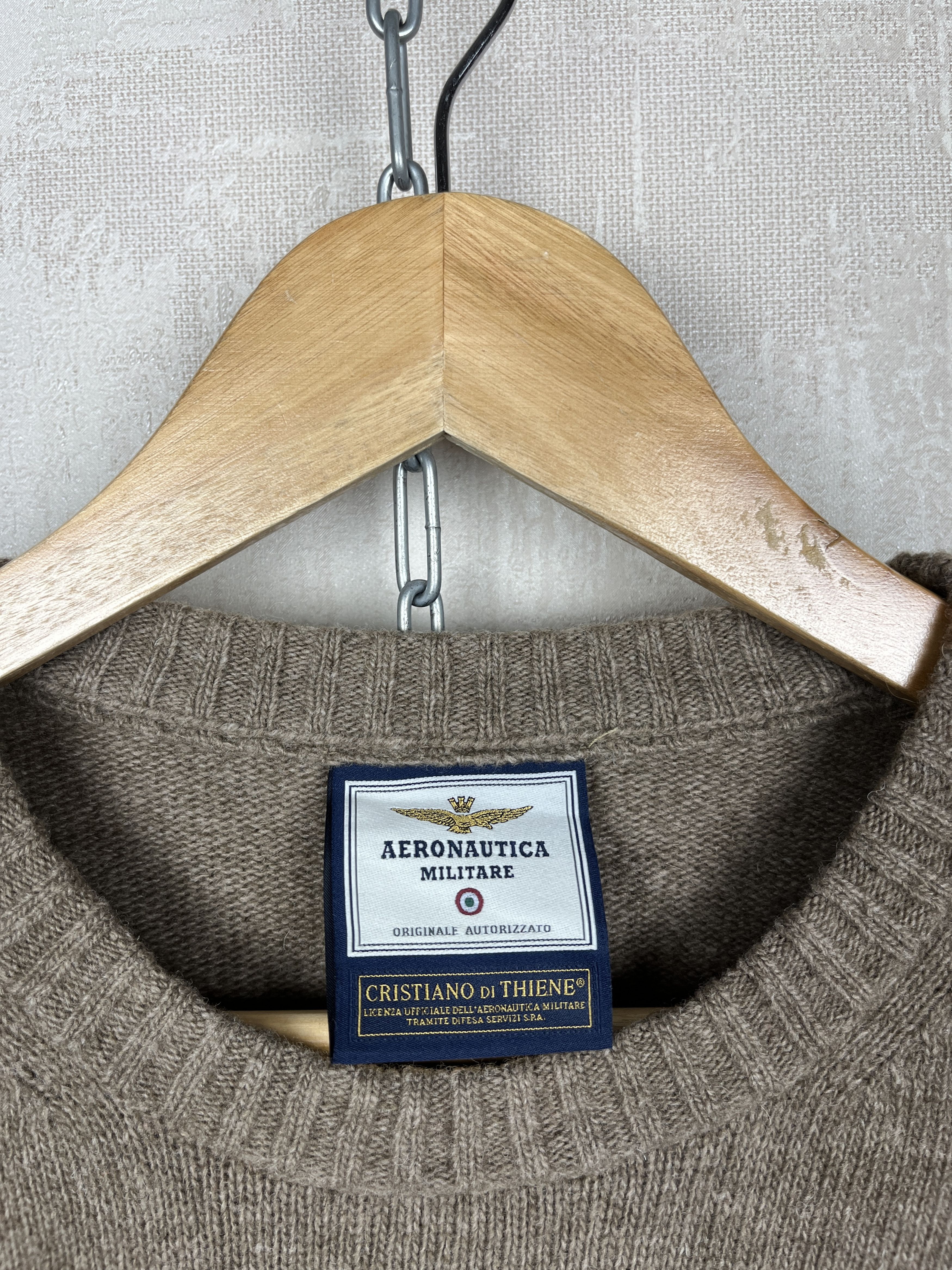 Aeronautica Militare Aeronautica Militare Big Logo Wool Blend Crew Neck Sweater Size US XL / EU 56 / 4 - 6 Thumbnail