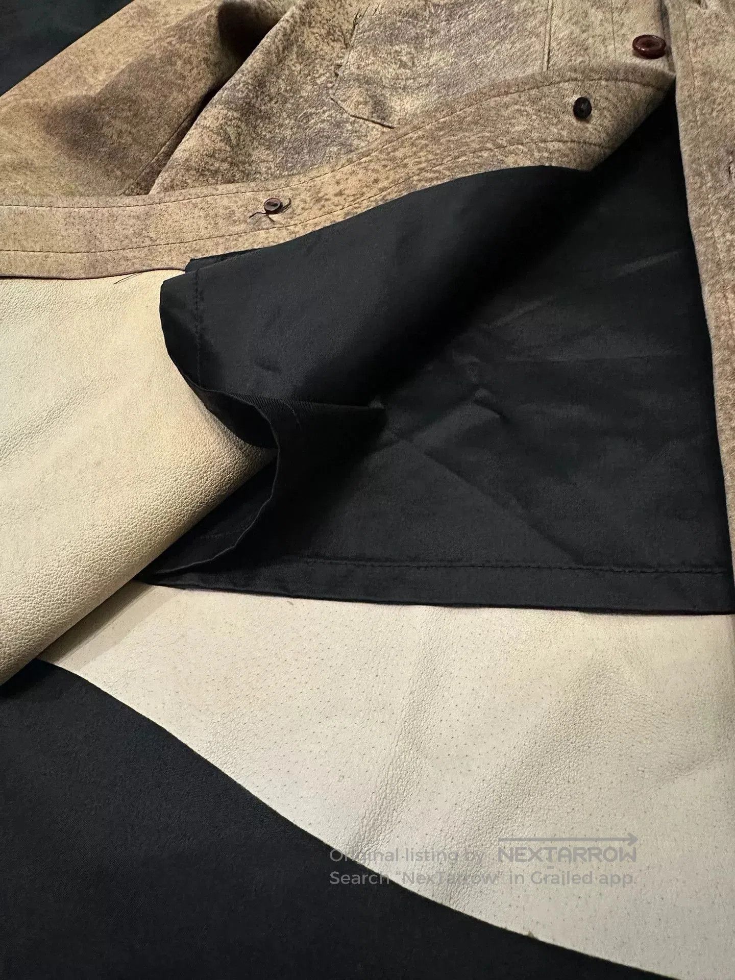 Vintage vintage dual 90s camo-style leather shirt. Size US L / EU 52-54 / 3 - 3 Thumbnail
