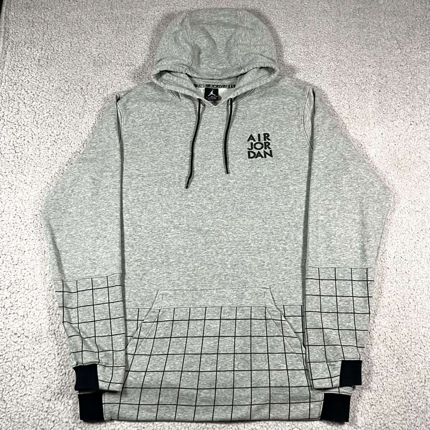 Jordan Brand Air Jordan Hoodie Men L Gray Pullover Jumpman Basketball Sweatshirt Classic Size US L / EU 52-54 / 3 - 2 Thumbnail