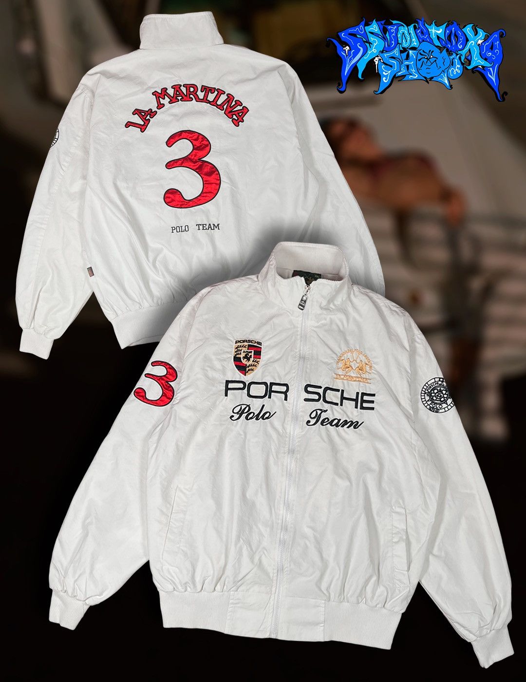 La Martina × Porsche Design La Martina Porsche Polo Team Y2K Jacket Full Zip Windbreaker Size US XXL / EU 58 / 5 - 1 Thumbnail