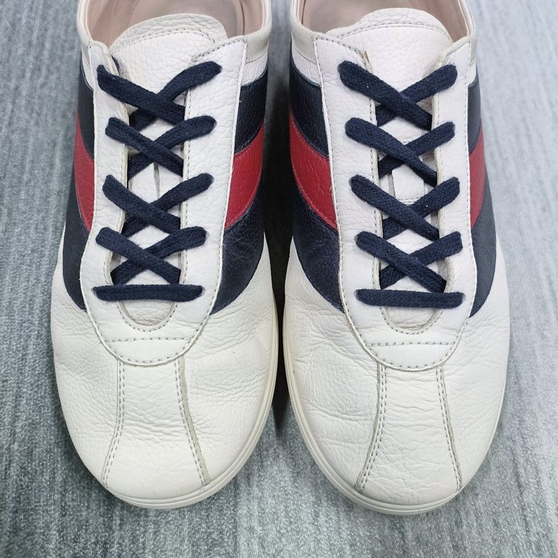Gucci Gucci Falacer Casual Sneakers in White, Black, Red Size US 10.5 / EU 43-44 - 9 Thumbnail