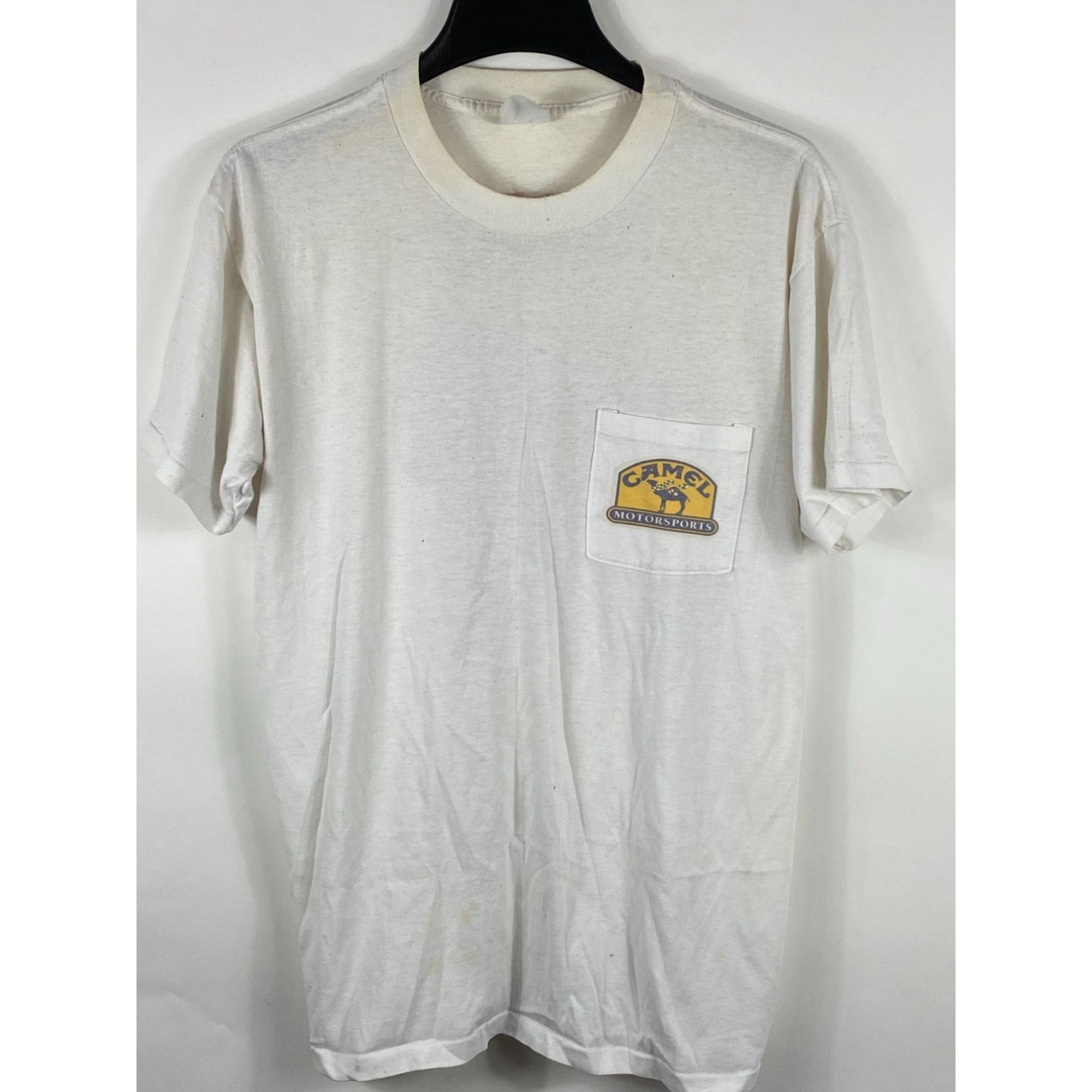 image of Vintage Silkworm Joe Camel Monster Truck Pocket Tee Sh in White, Men's (Size XL)