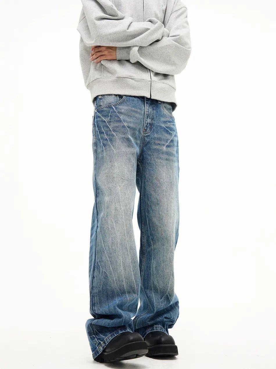 Japanese Brand × Jean Retro loose straight leg micro flared jeans Size US 32 / EU 48 - 3 Thumbnail
