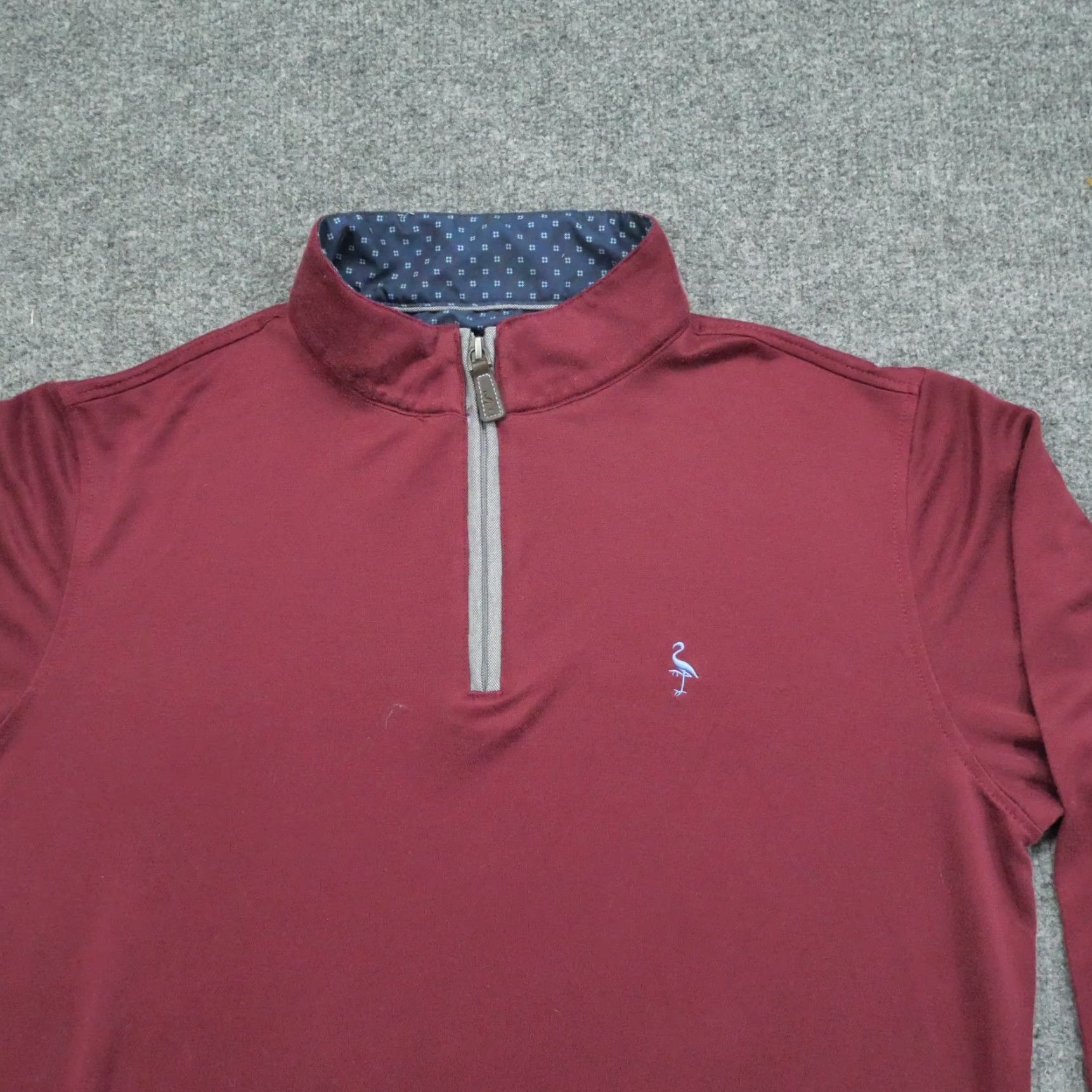 Tailorbyrd TAILORBYRD Sweatshirt Shirt 4 1/4 Zip Mens Large Red Maroon Mock Neck Fleece Modern Outdoor Utility Regular Deluxe Size US L / EU 52-54 / 3 - 4 Thumbnail