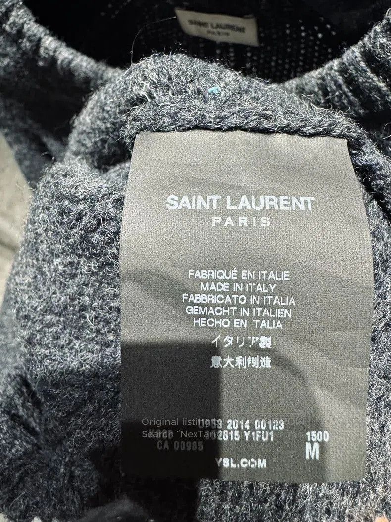 Saint Laurent Paris Saint Laurent 14AW Grey Wool Sweater. Size US M / EU 48-50 / 2 - 4 Thumbnail