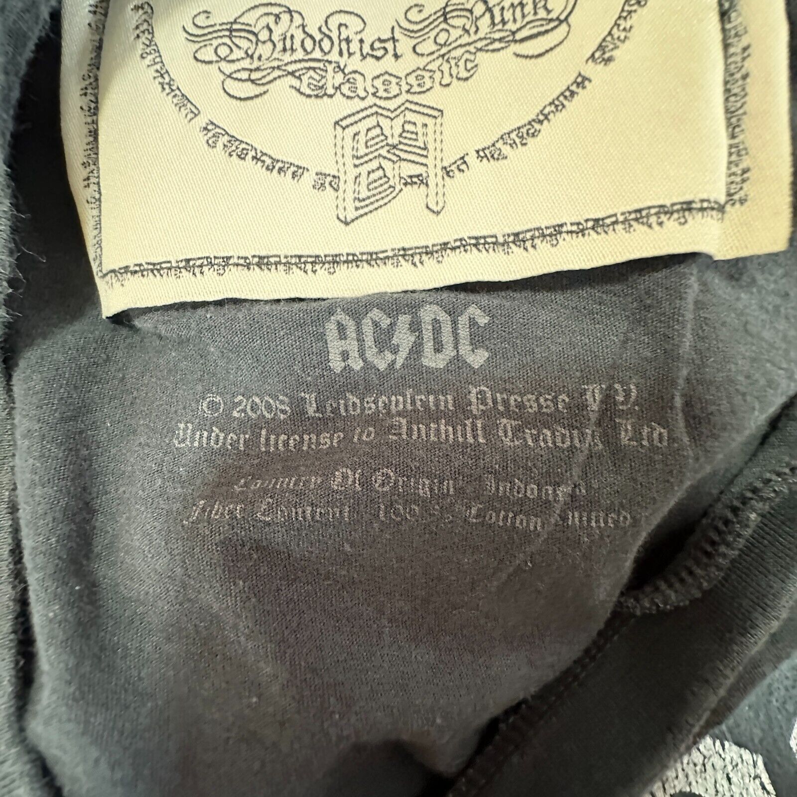 Other Buddhist Punk Black AC/DC Gray Graphic Short Sleeve Tee L Size L / US 10 / IT 46 - 7 Thumbnail