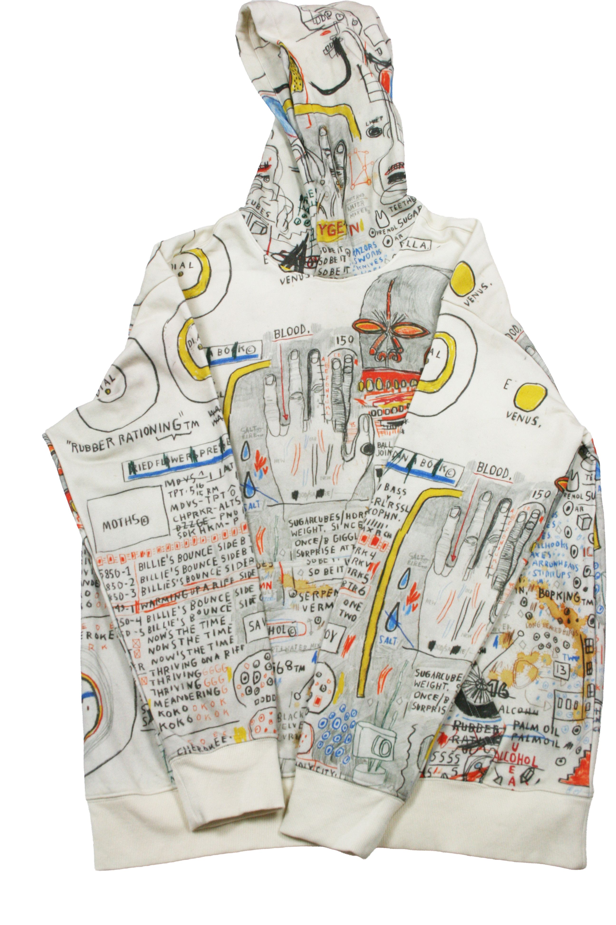 H&M × Jean-Michel Basquiat × Who Decides War Graffiti Printed Hoodie Size US L / EU 52-54 / 3 - 7 Thumbnail