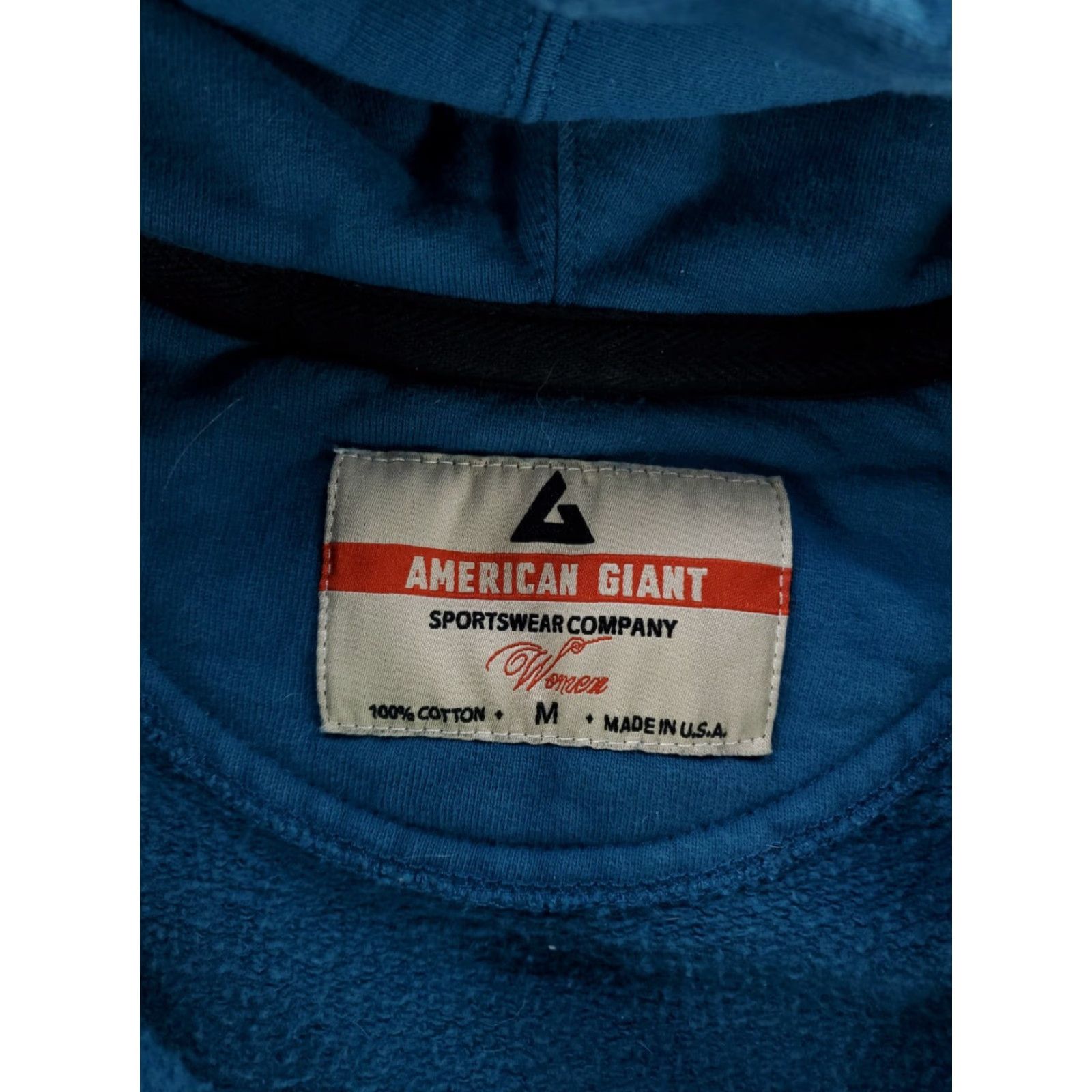 Vintage American Giant Full Zip Hoodie Sweatshirt Jacket Blue Womens M Long Sleeve Blue Regular Size M Womens Hoodie Full Zip Jacket Size M / US 6-8 / IT 42-44 - 3 Thumbnail