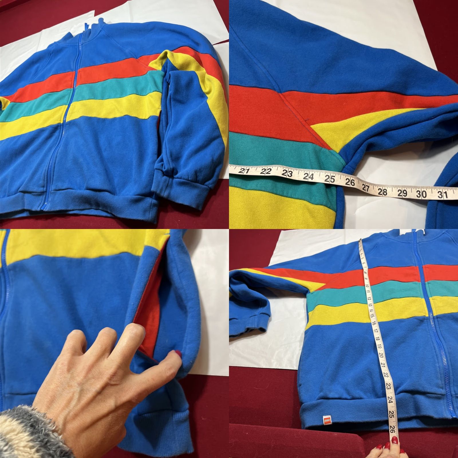 LEGO Lego Sweatshirt Target Blue Red Yellow Striped Rainbow Men's XL Zip Front Jacket Size US XL / EU 56 / 4 - 8 Thumbnail