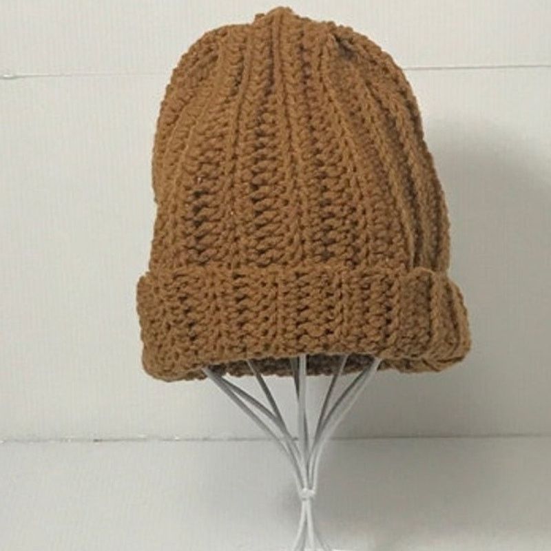 Handmade NWT Handmade Crocheted Brown Multicolor Beanie & Scarf 51” Size ONE SIZE - 3 Thumbnail