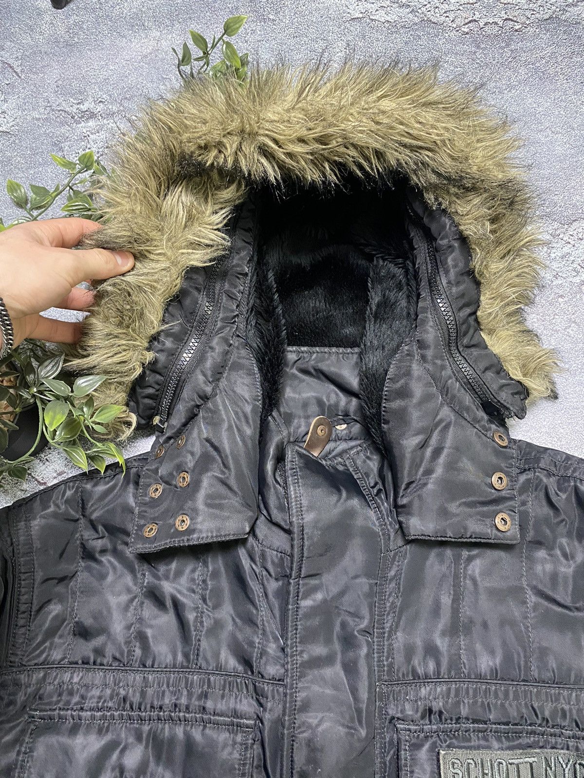 Schott × Vintage Schott parka jacket winter patch logo size L Size US L / EU 52-54 / 3 - 6 Thumbnail