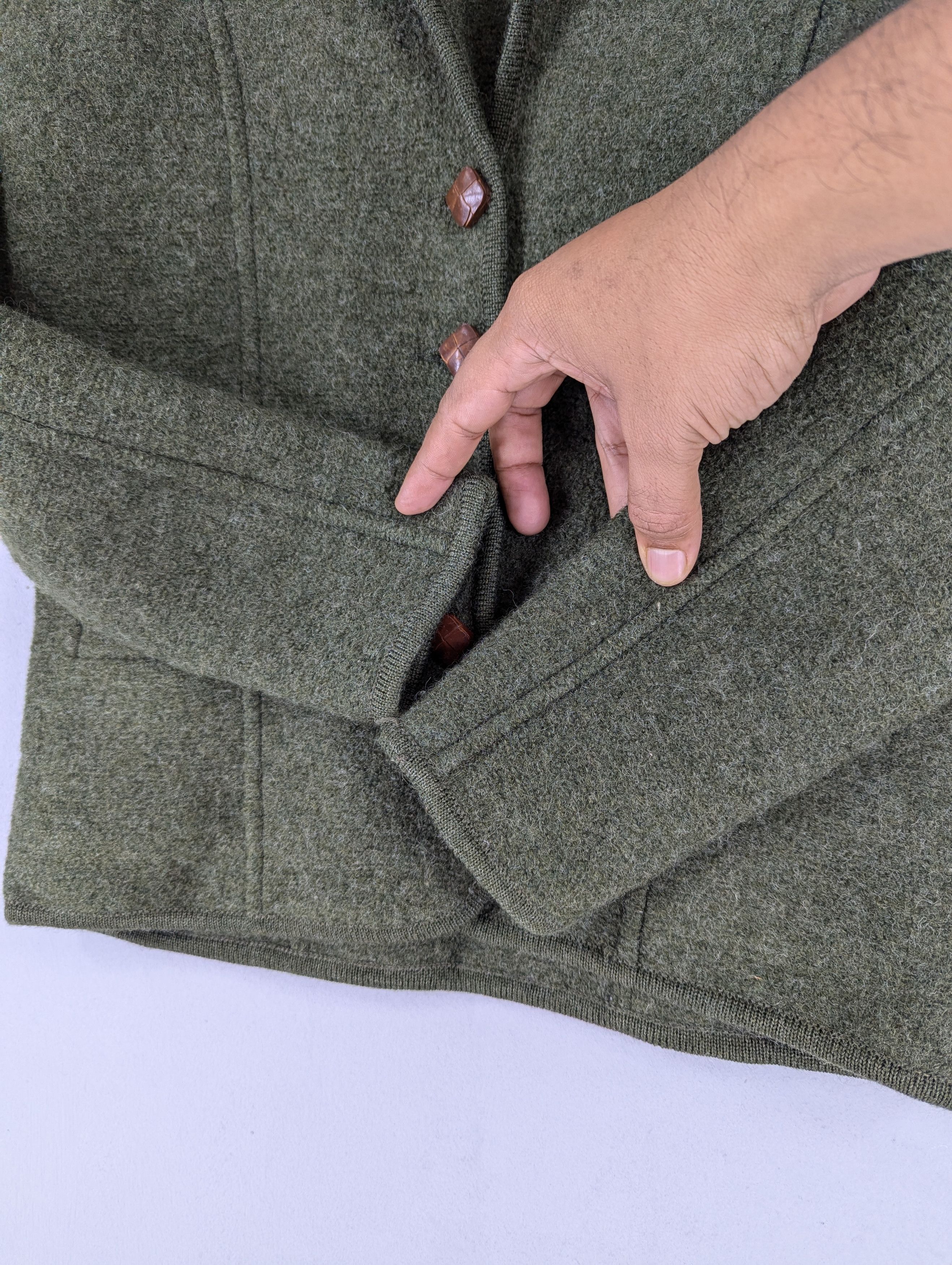 Designer Vintage 90s GEIGER Tyrol Wool Green Blazer Jacket Size XS / US 0-2 / IT 36-38 - 7 Thumbnail