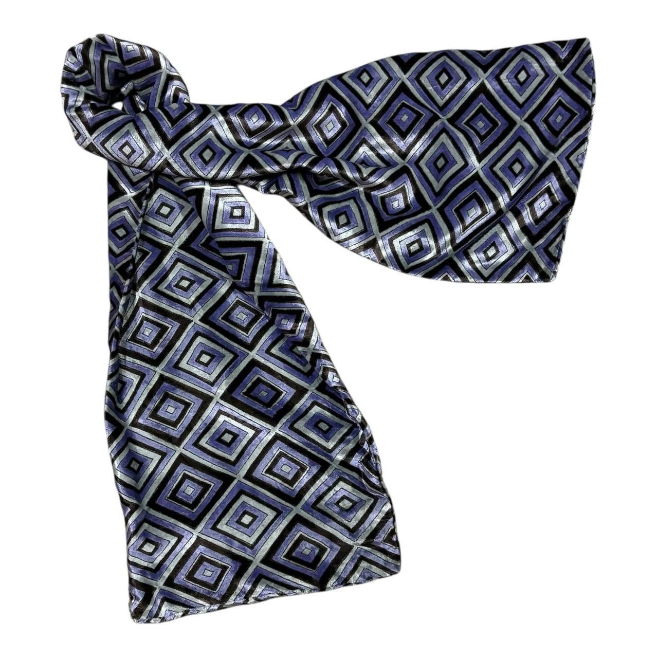 Prada Vintage Prada Geometric Silk Blend Scarf Foulard Purple OS Size ONE SIZE - 1 Thumbnail