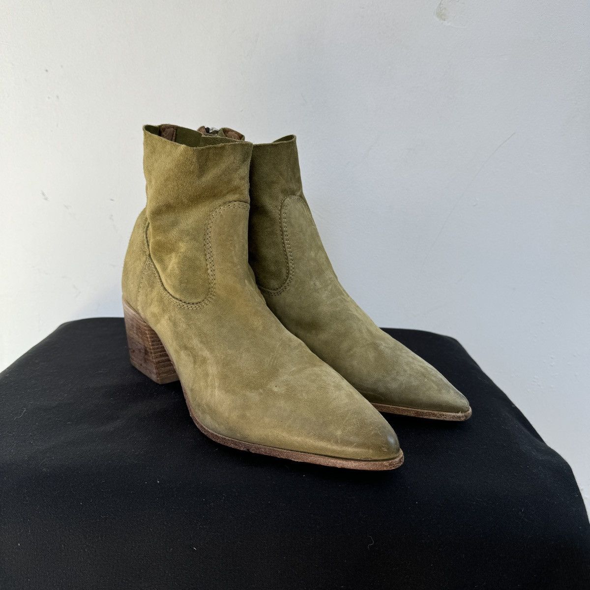 MoMA Moma Lucrezia Ankle Green Boots Size US 8 / IT 38 - 2 Thumbnail